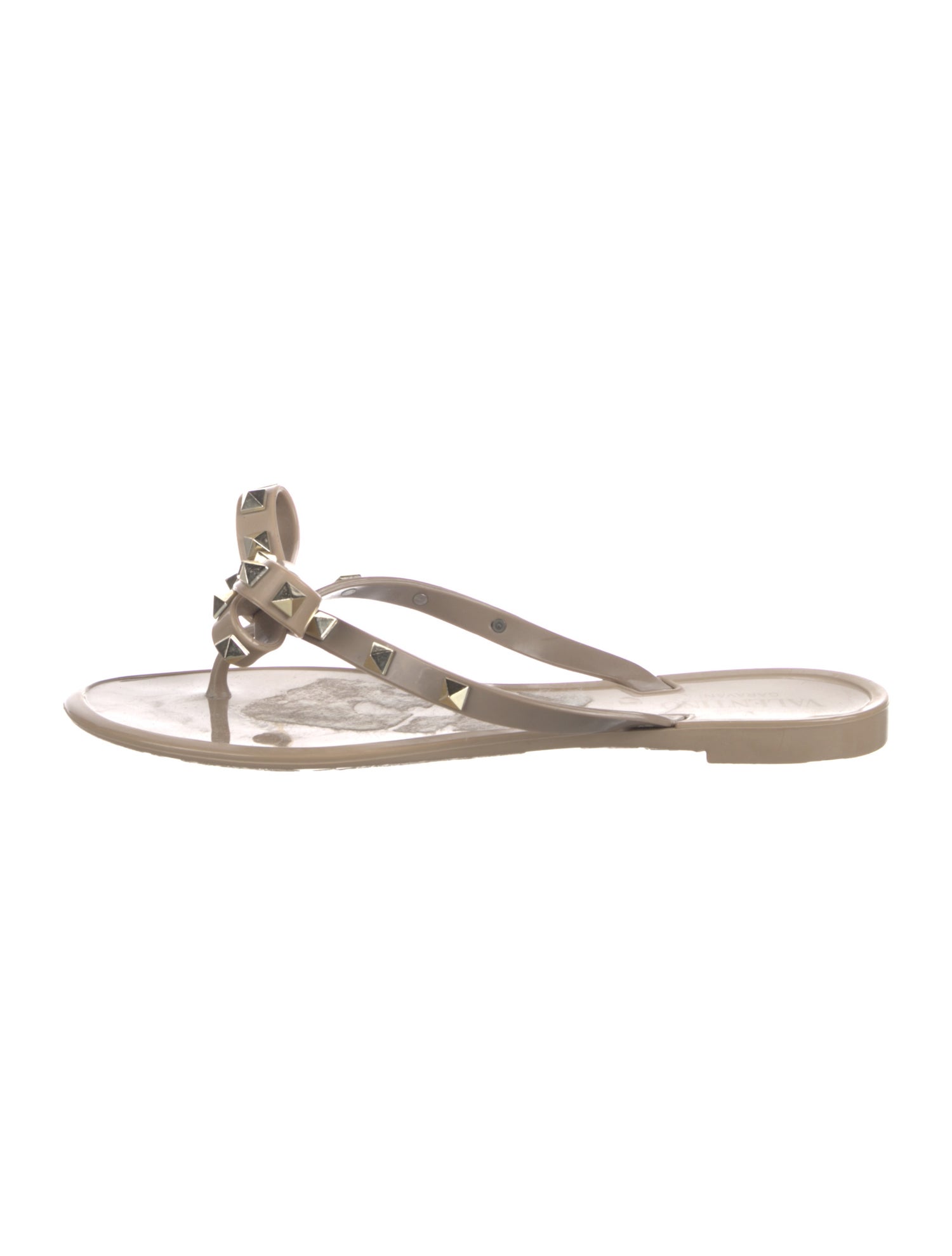 Valentino Rockstud Accents Rubber Slides