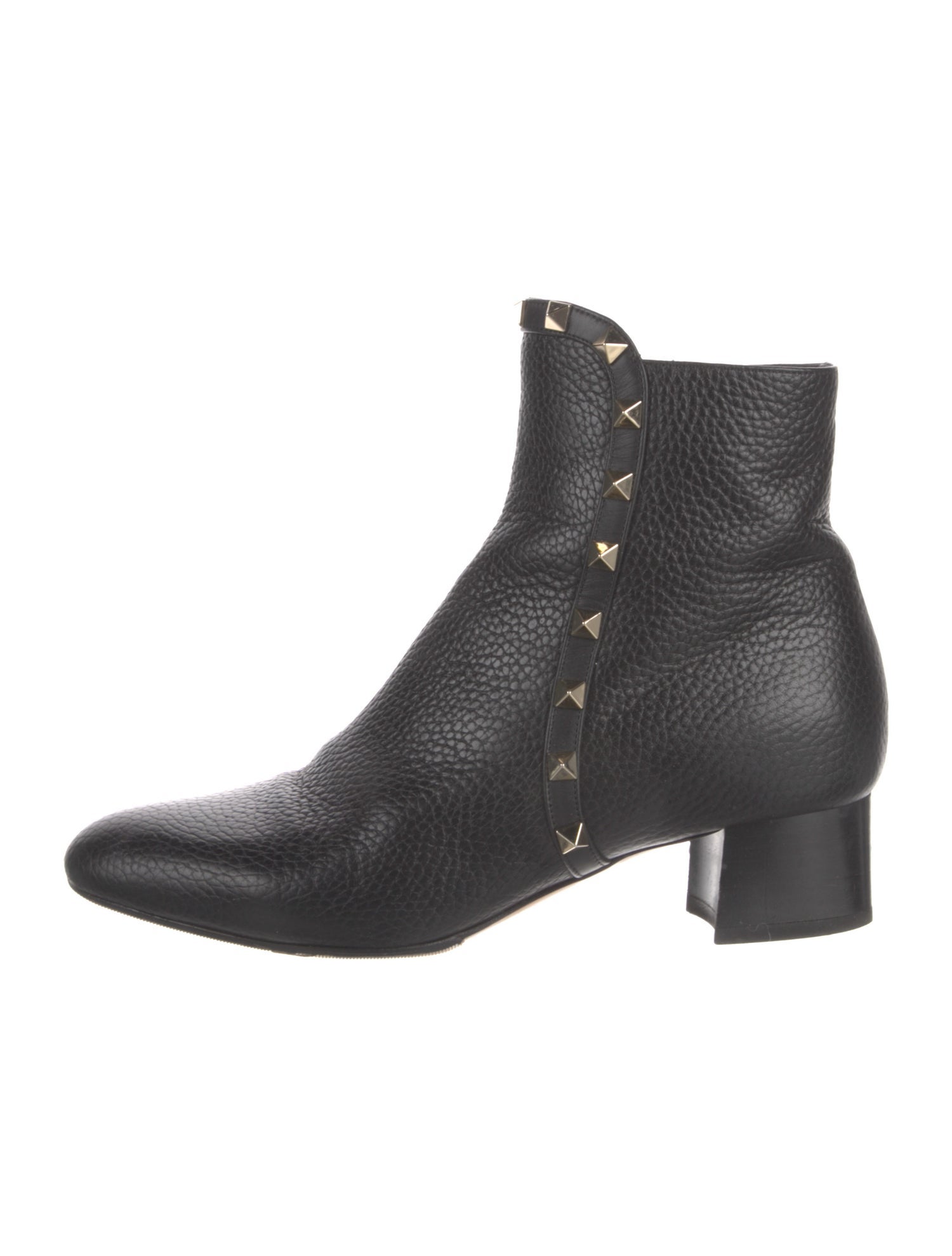 Valentino Rockstud Accents Leather Chelsea Boots