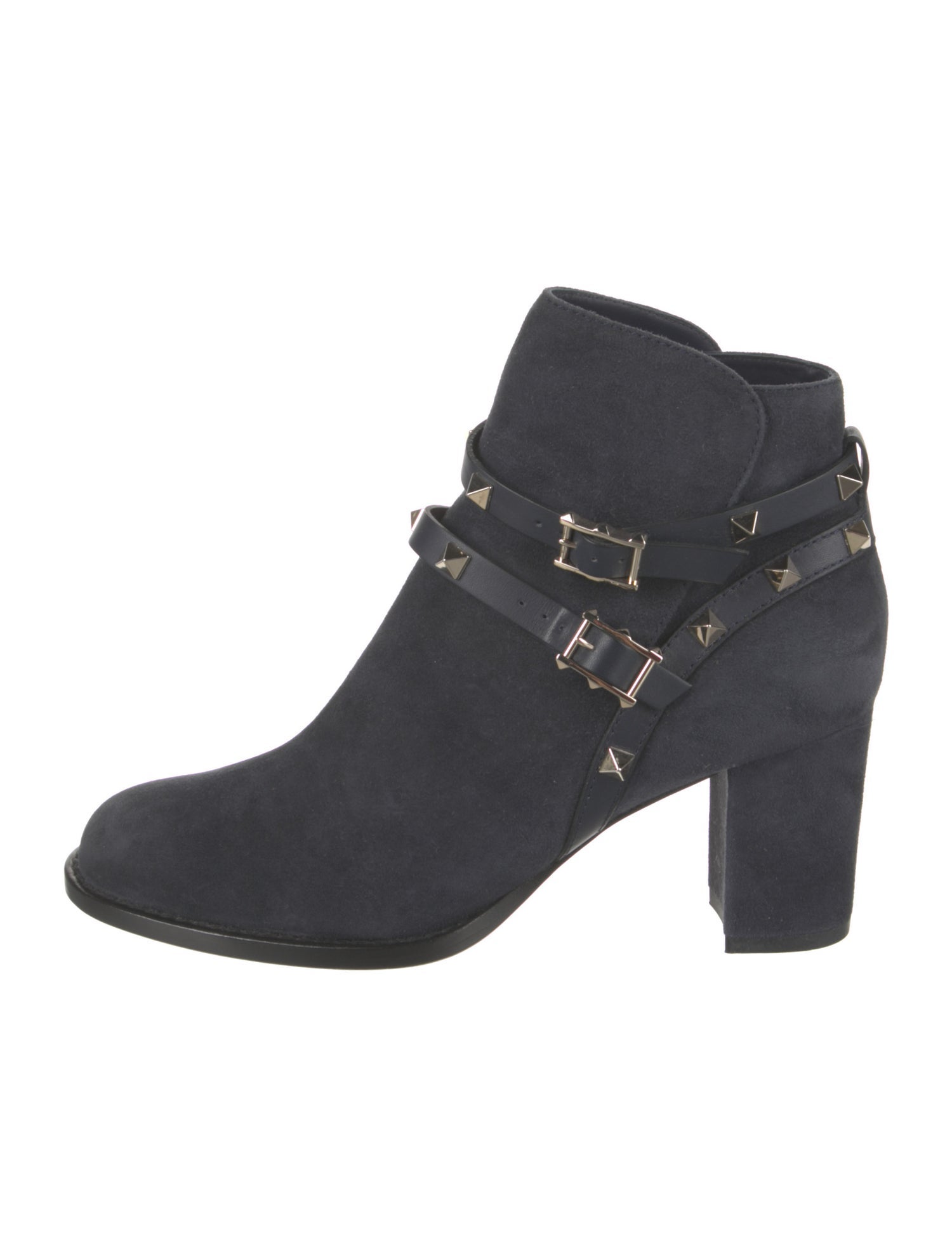 Valentino Rockstud Accents Suede Boots
