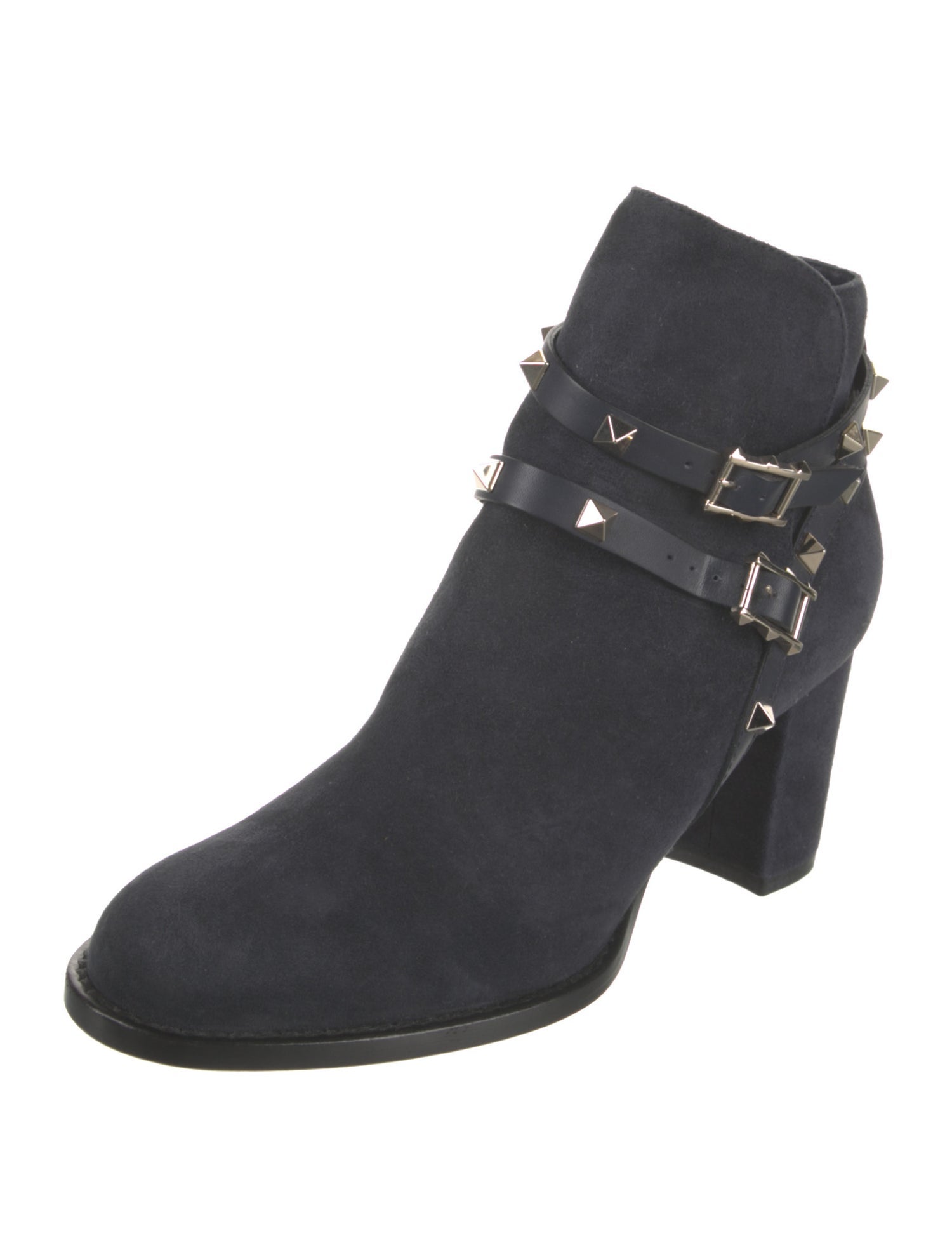 Valentino Rockstud Accents Suede Boots