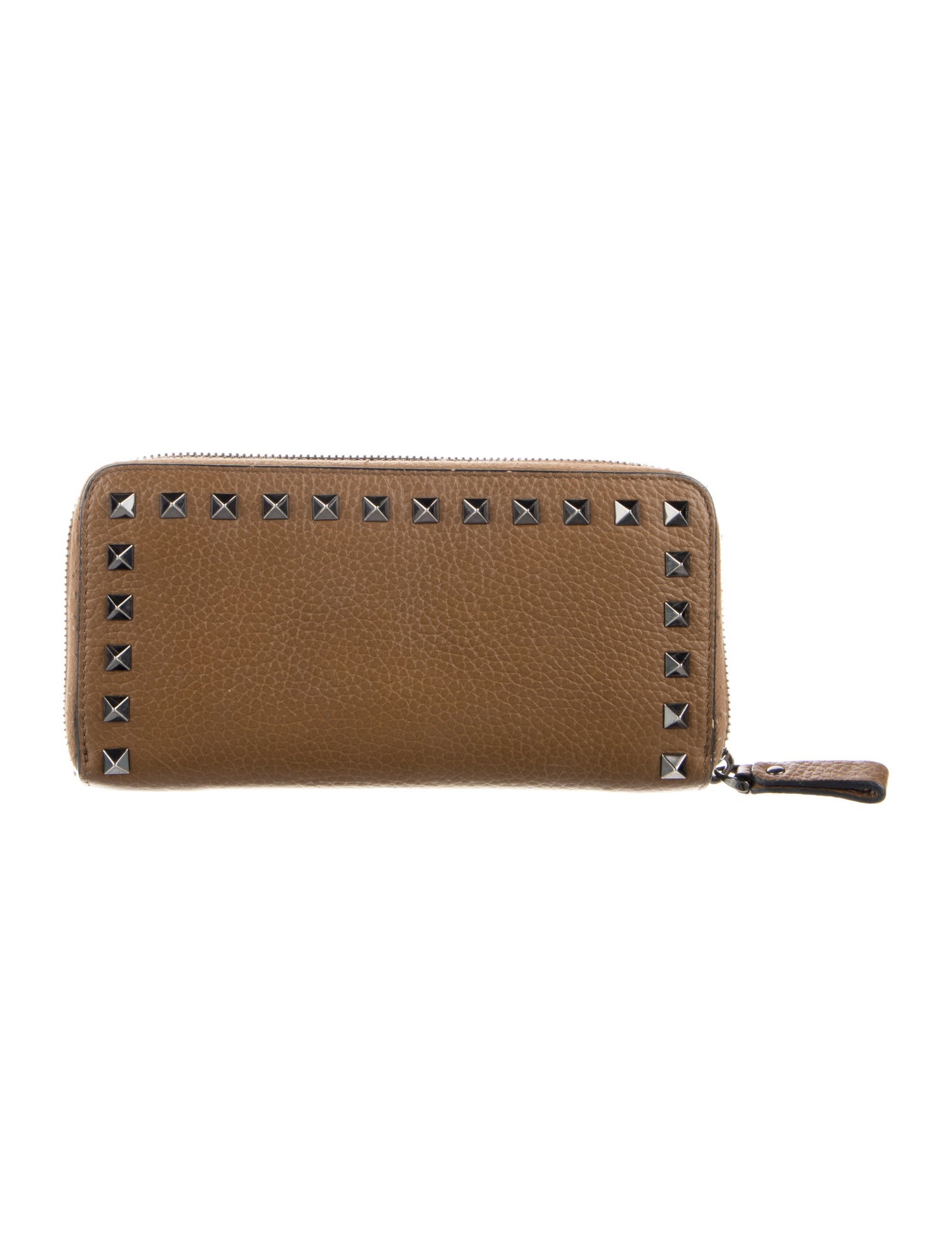 Valentino Rockstud Accents Leather Continental Wallet