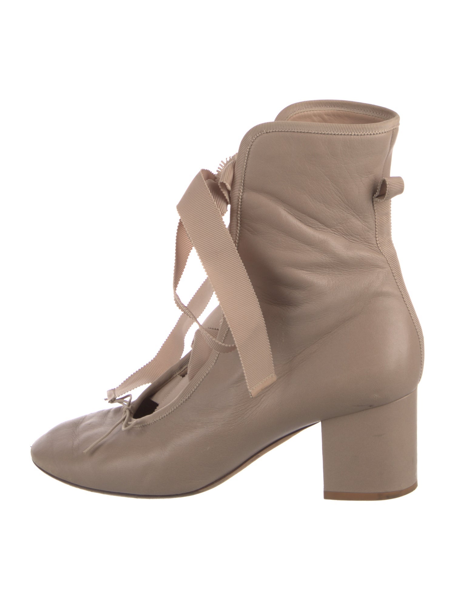 Valentino Leather Bow Accents T-Strap Pumps