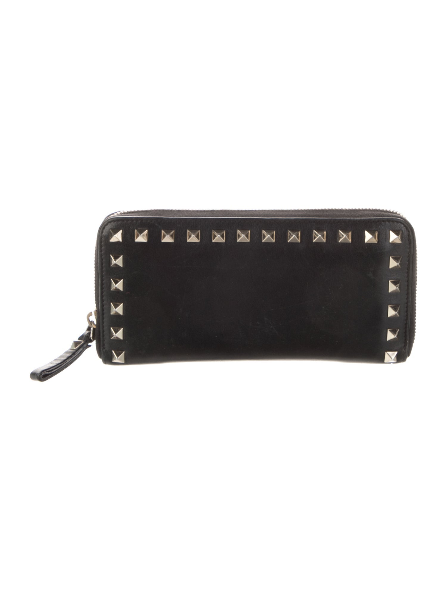 Valentino Rockstud Accents Leather Continental Wallet