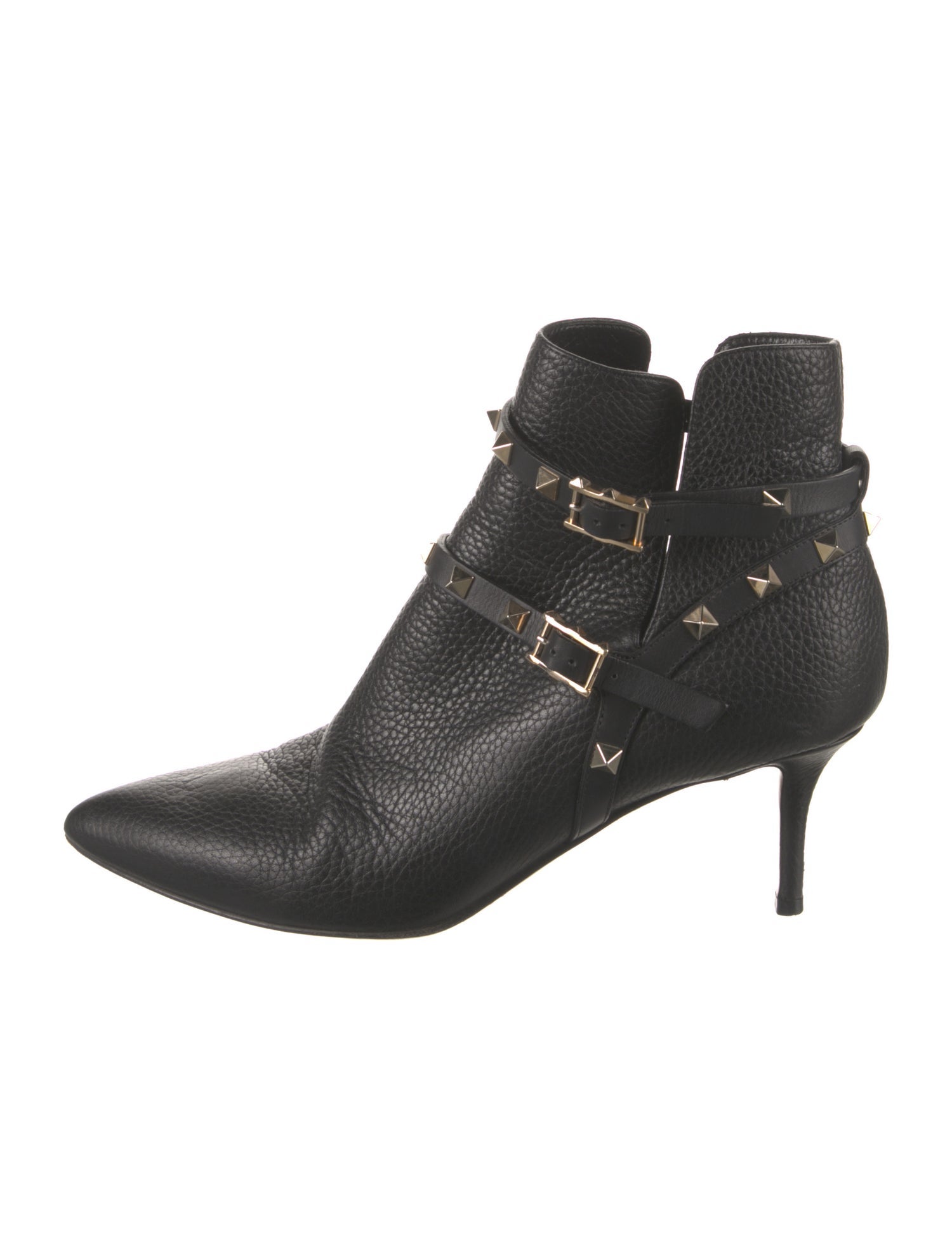 Valentino Rockstud Accents Leather Pumps