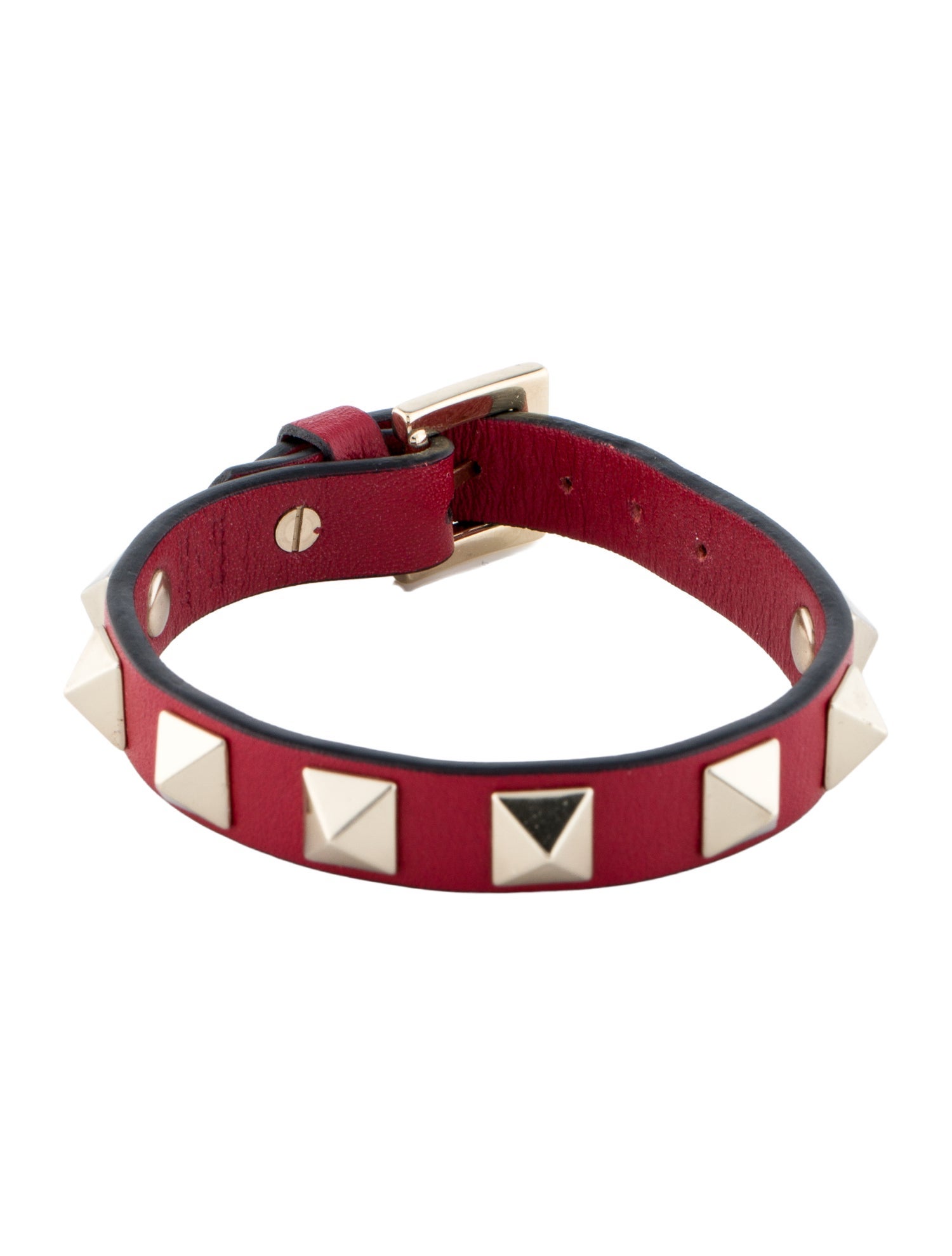 Valentino Leather Rockstud Bracelet