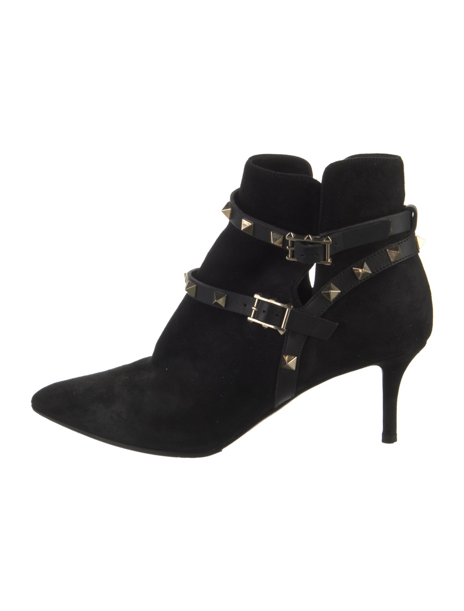 Valentino Rockstud Accents Suede Boots
