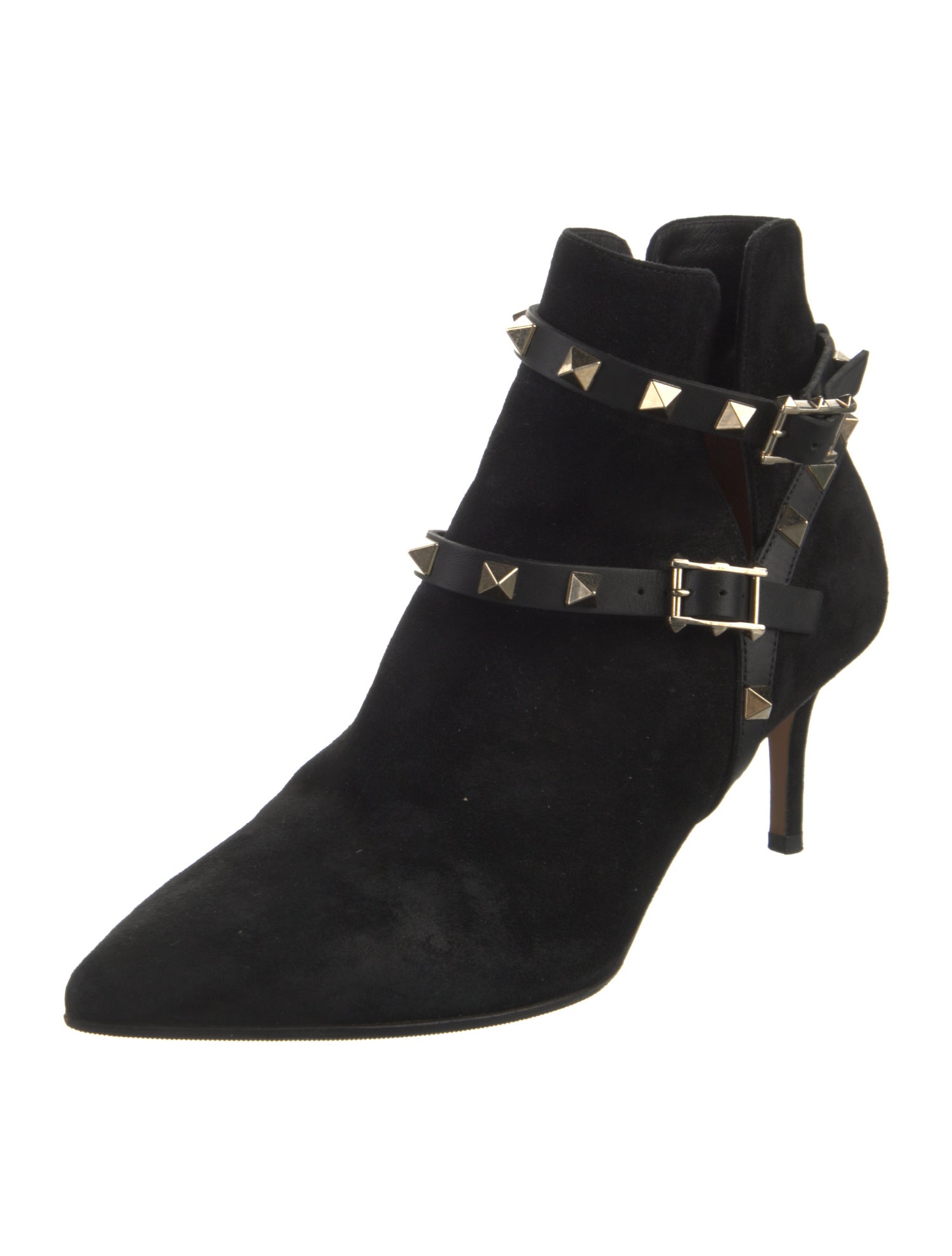 Valentino Rockstud Accents Suede Boots
