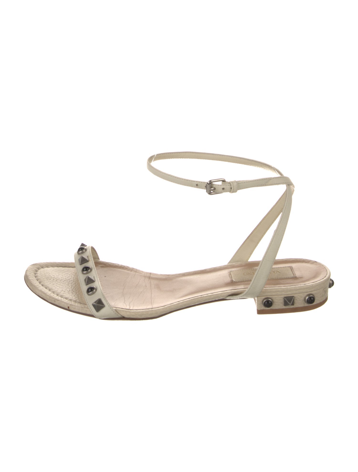 Valentino Rockstud Accents Leather Sandals