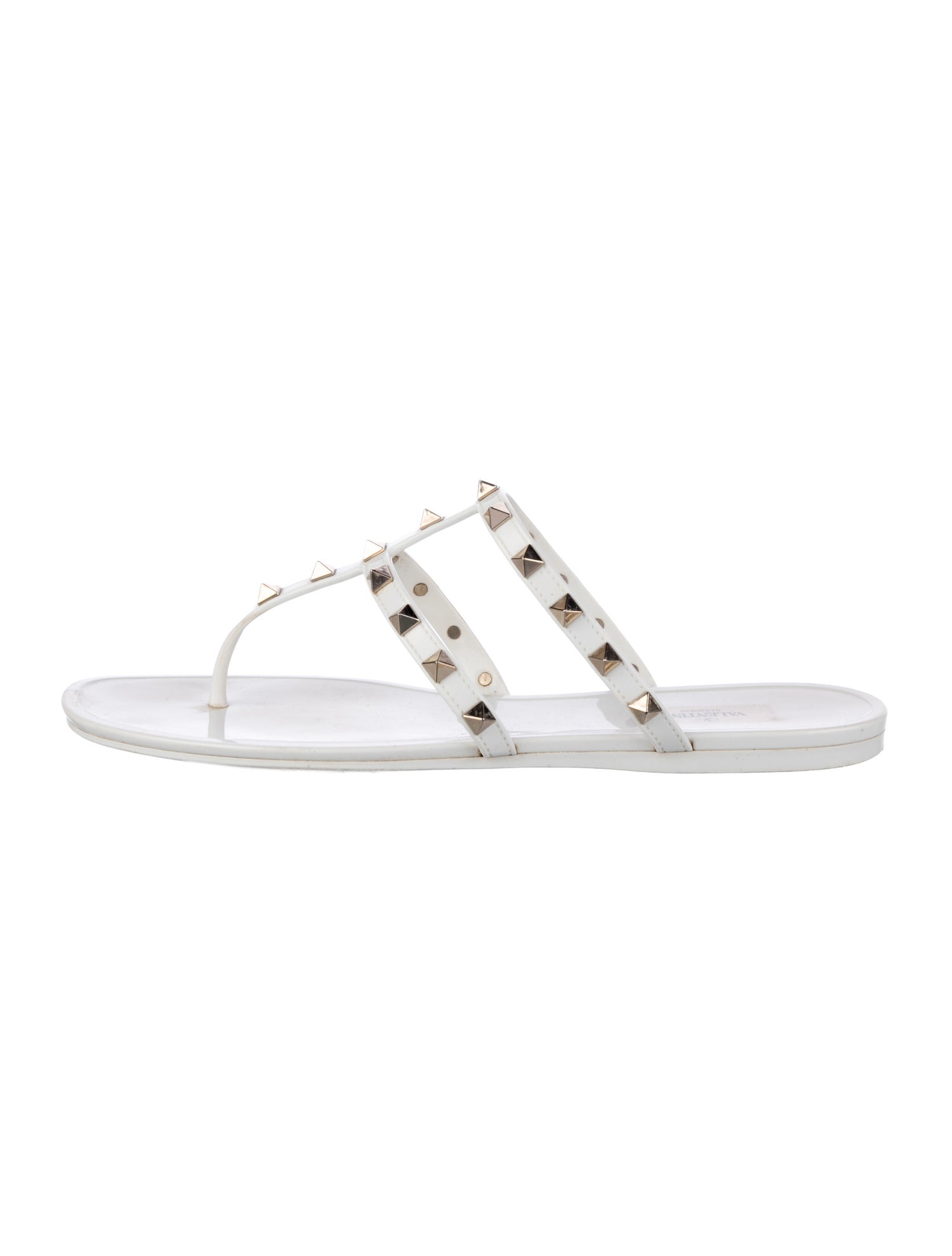 Valentino Rockstud Accents Rubber Slides