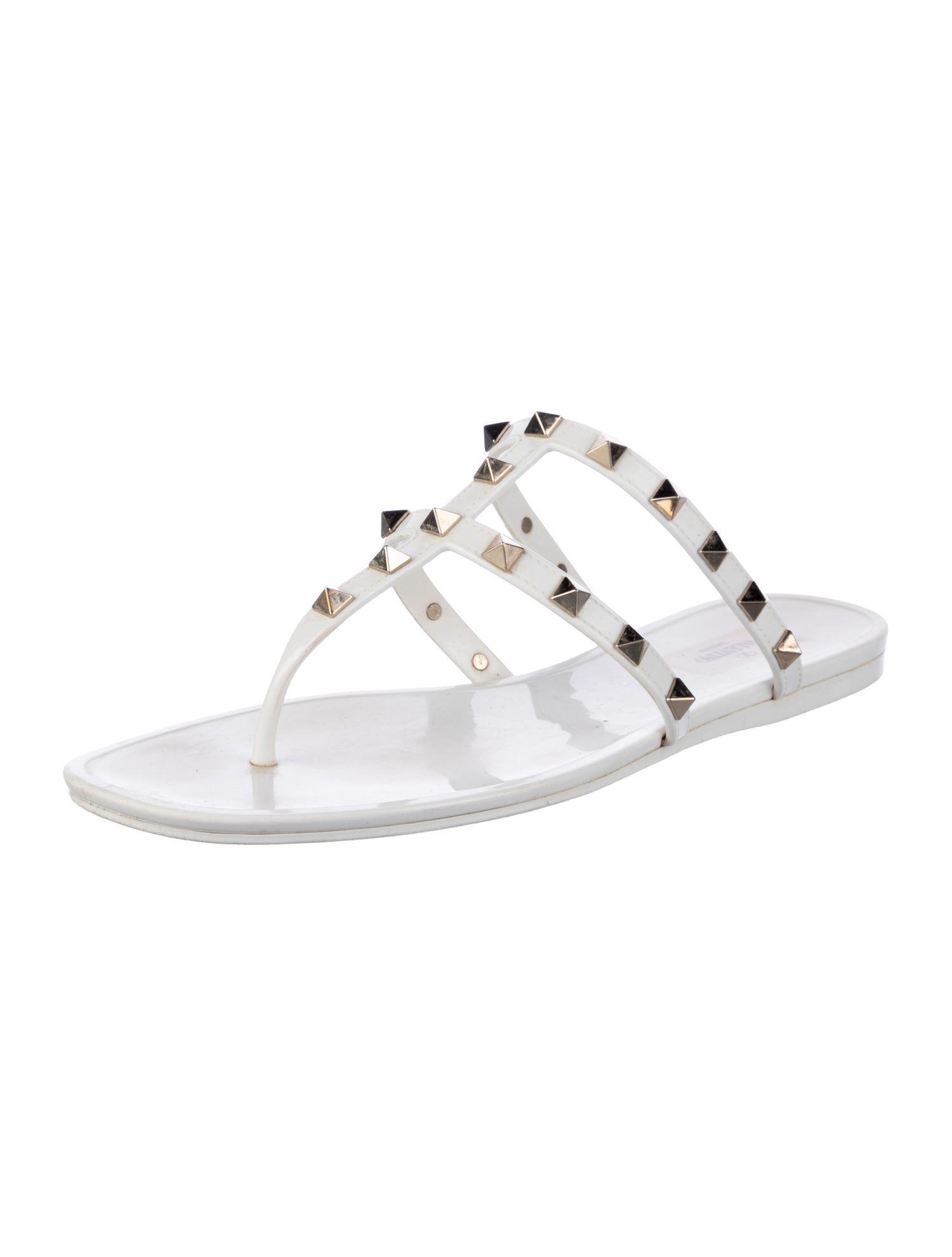 Valentino Rockstud Accents Rubber Slides