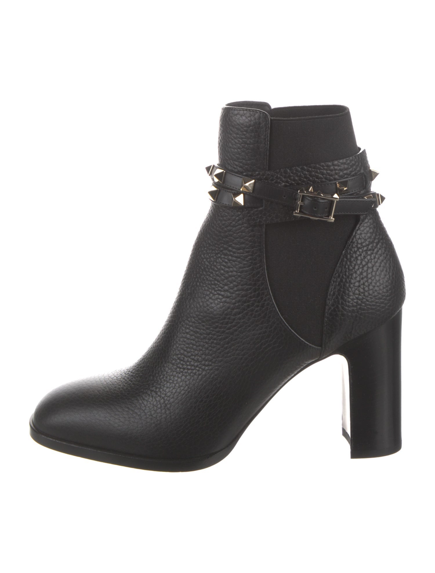 Valentino Rockstud Accents Leather Boots