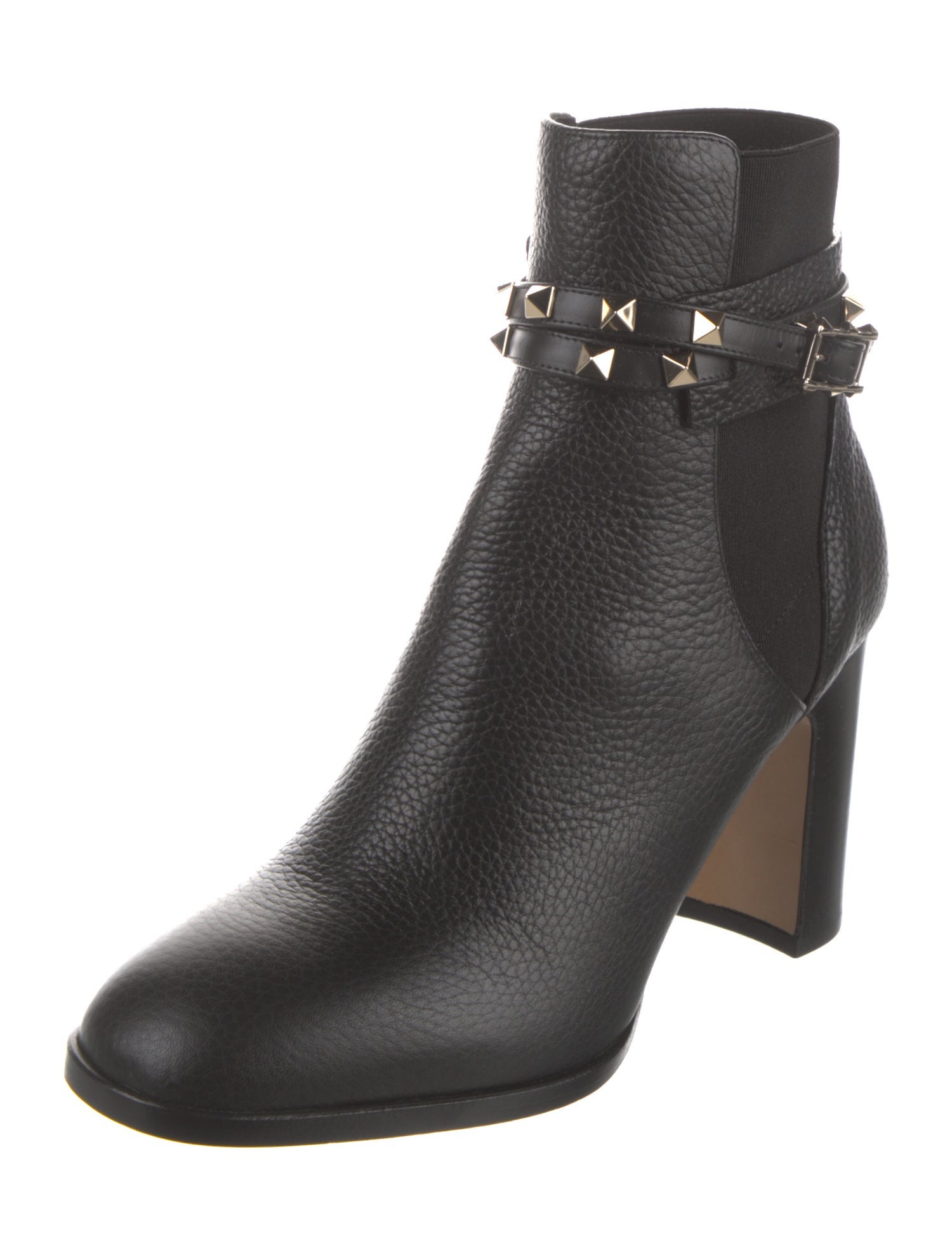 Valentino Rockstud Accents Leather Boots