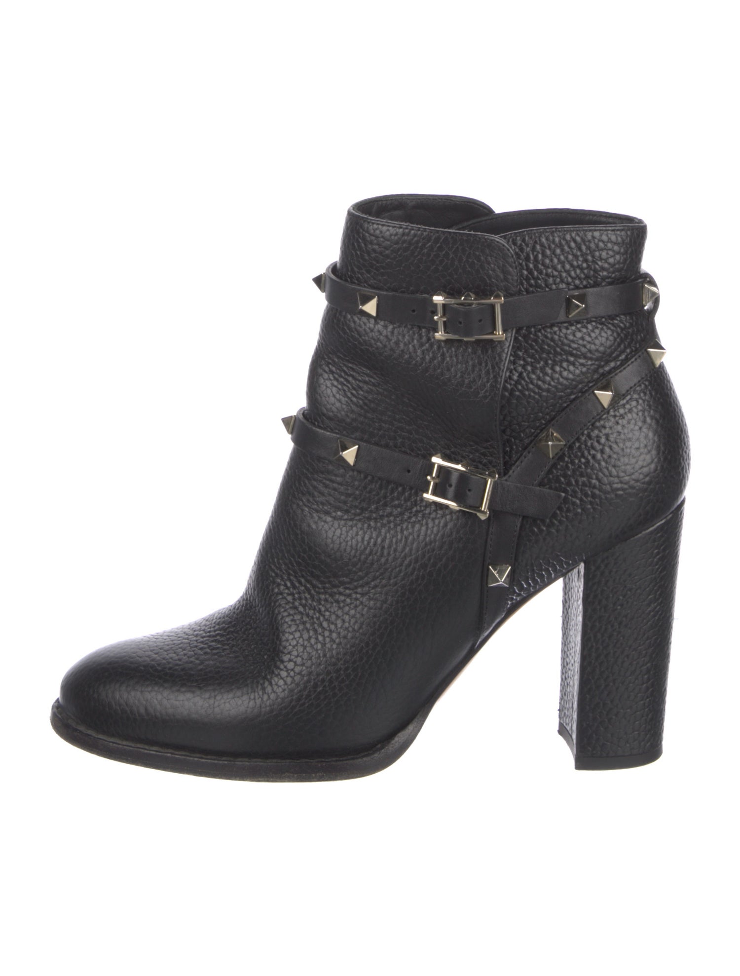 Valentino Rockstud Accents Leather Boots