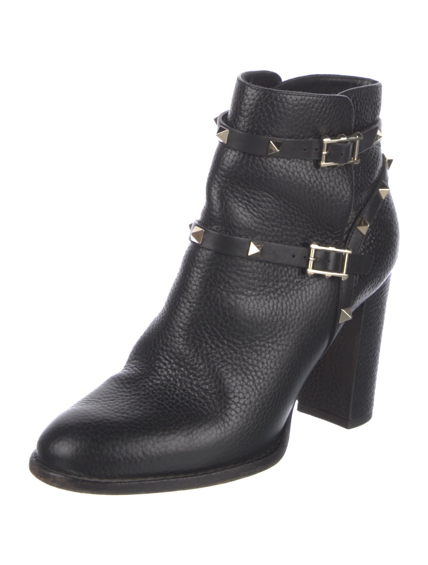 Valentino Rockstud Accents Leather Boots
