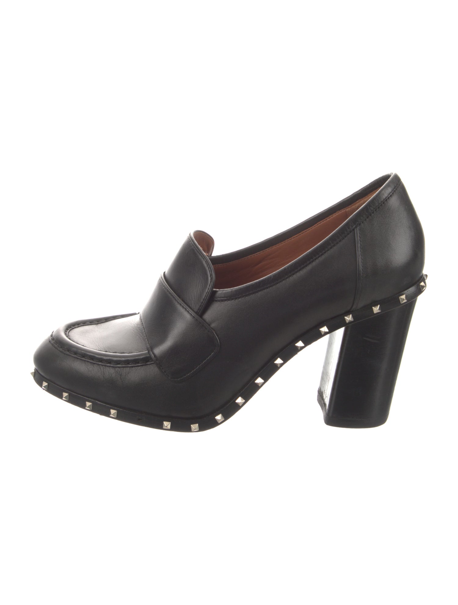 Valentino Rockstud Accents Leather Pumps