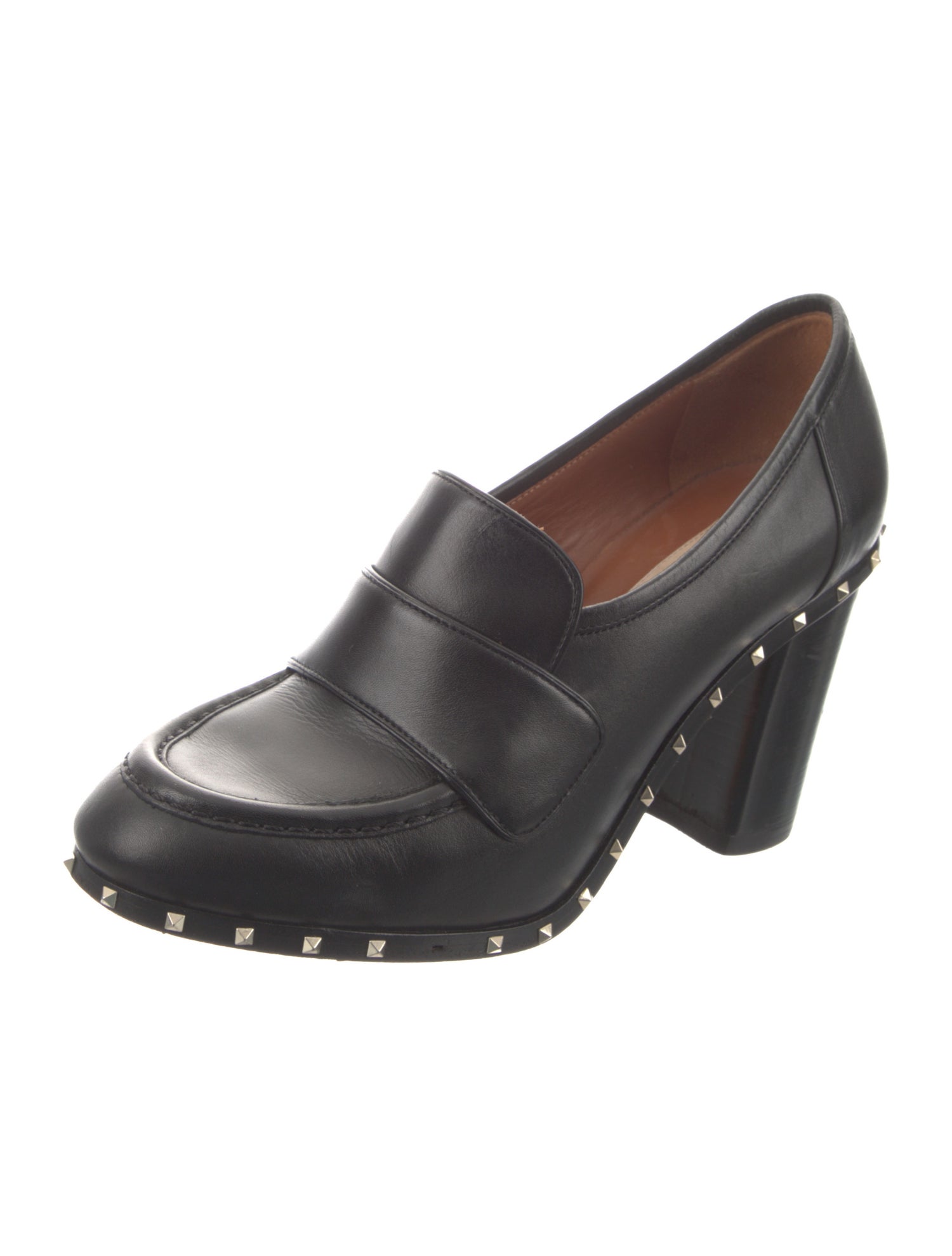 Valentino Rockstud Accents Leather Pumps