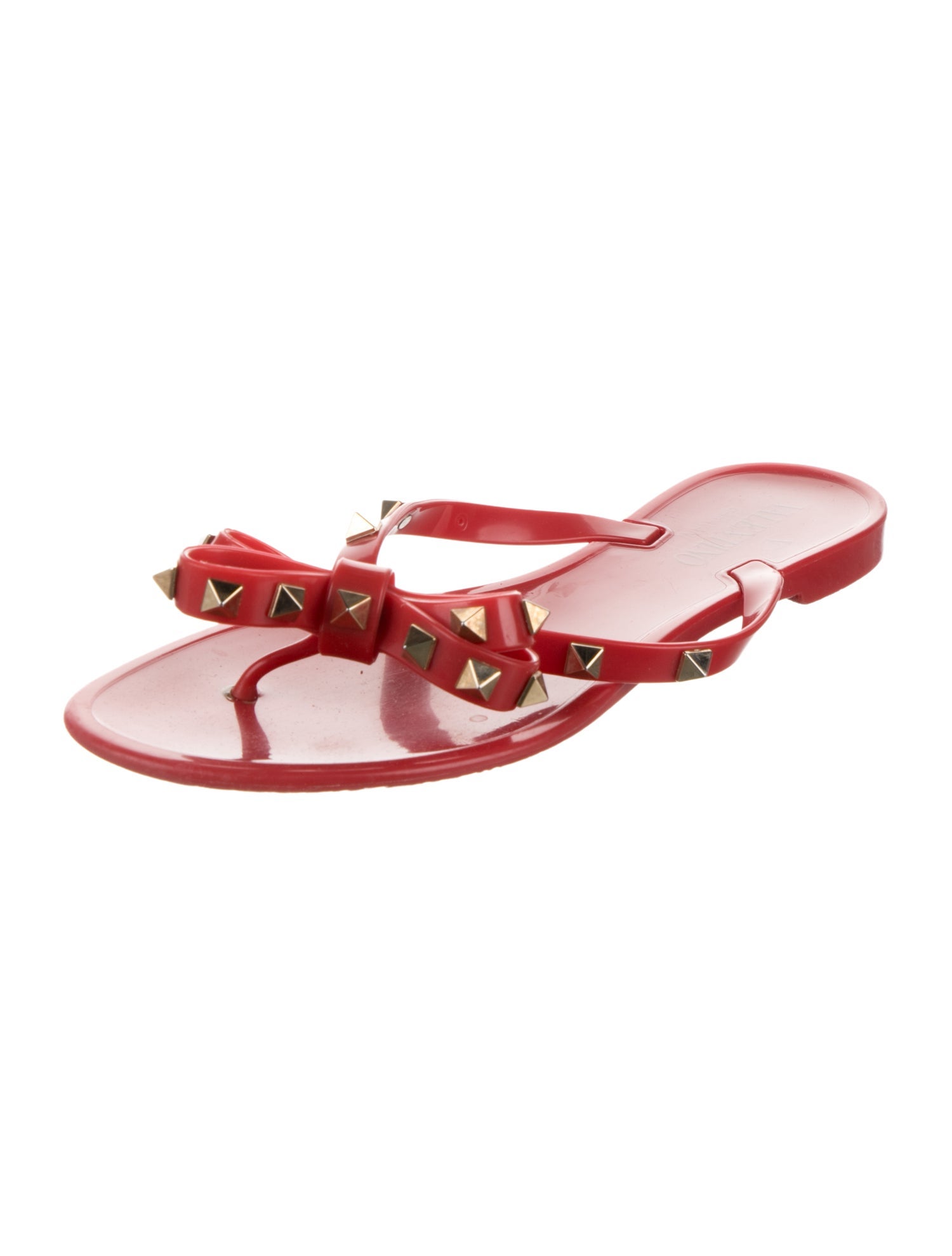 Valentino Rockstud Accents Rubber Slides