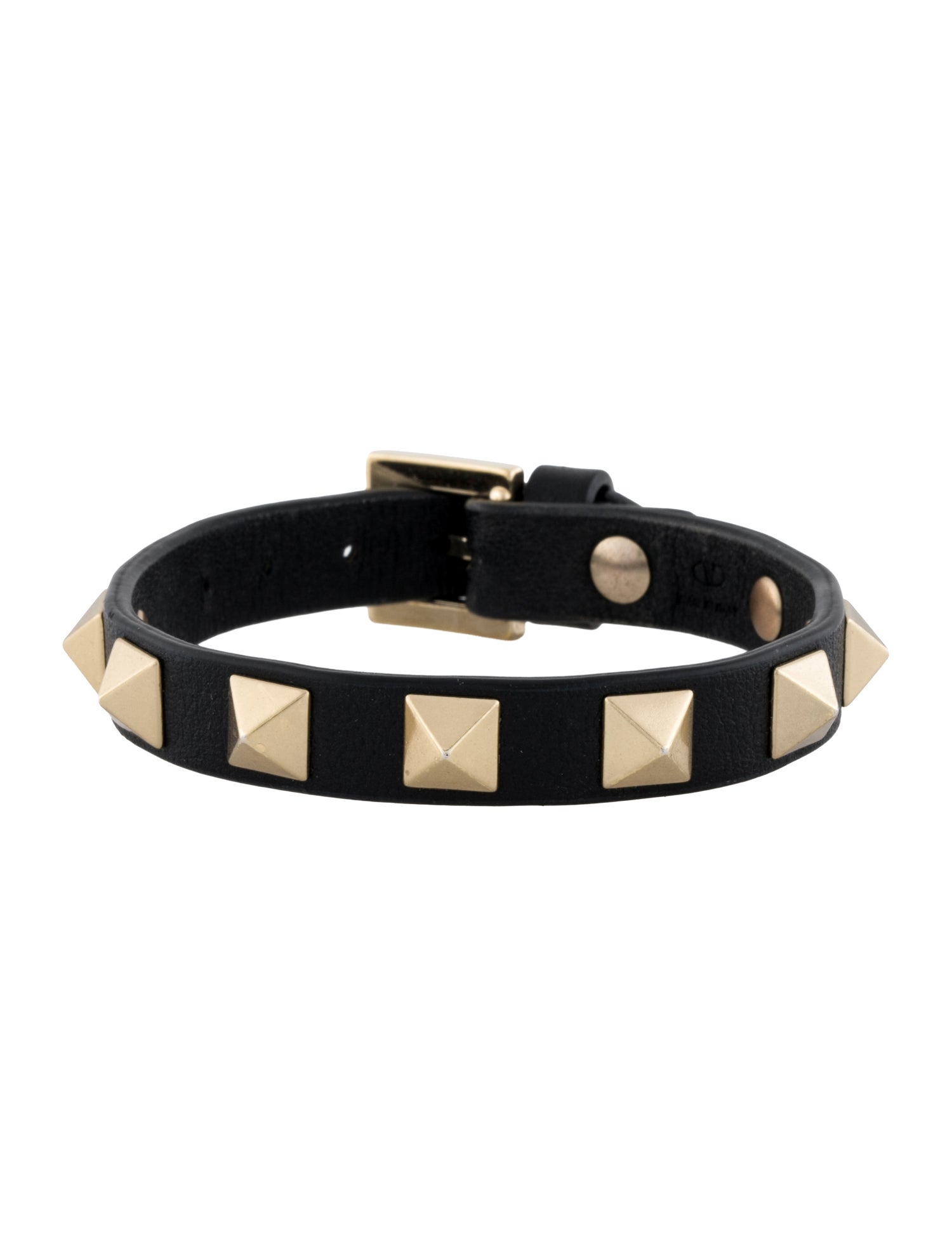 Valentino Leather Rockstud Wrap Bracelet