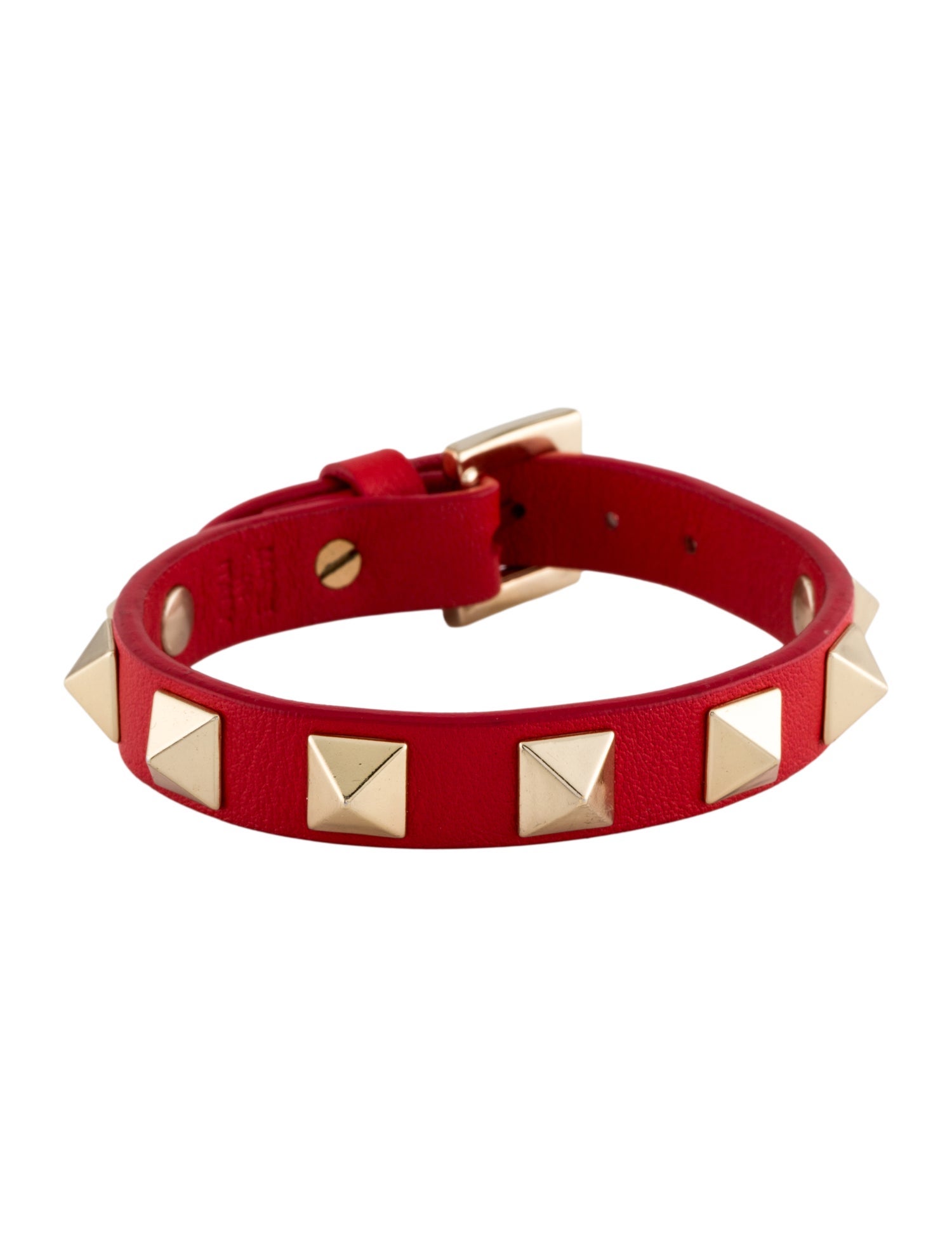 Valentino Leather Rockstud Wrap Bracelet