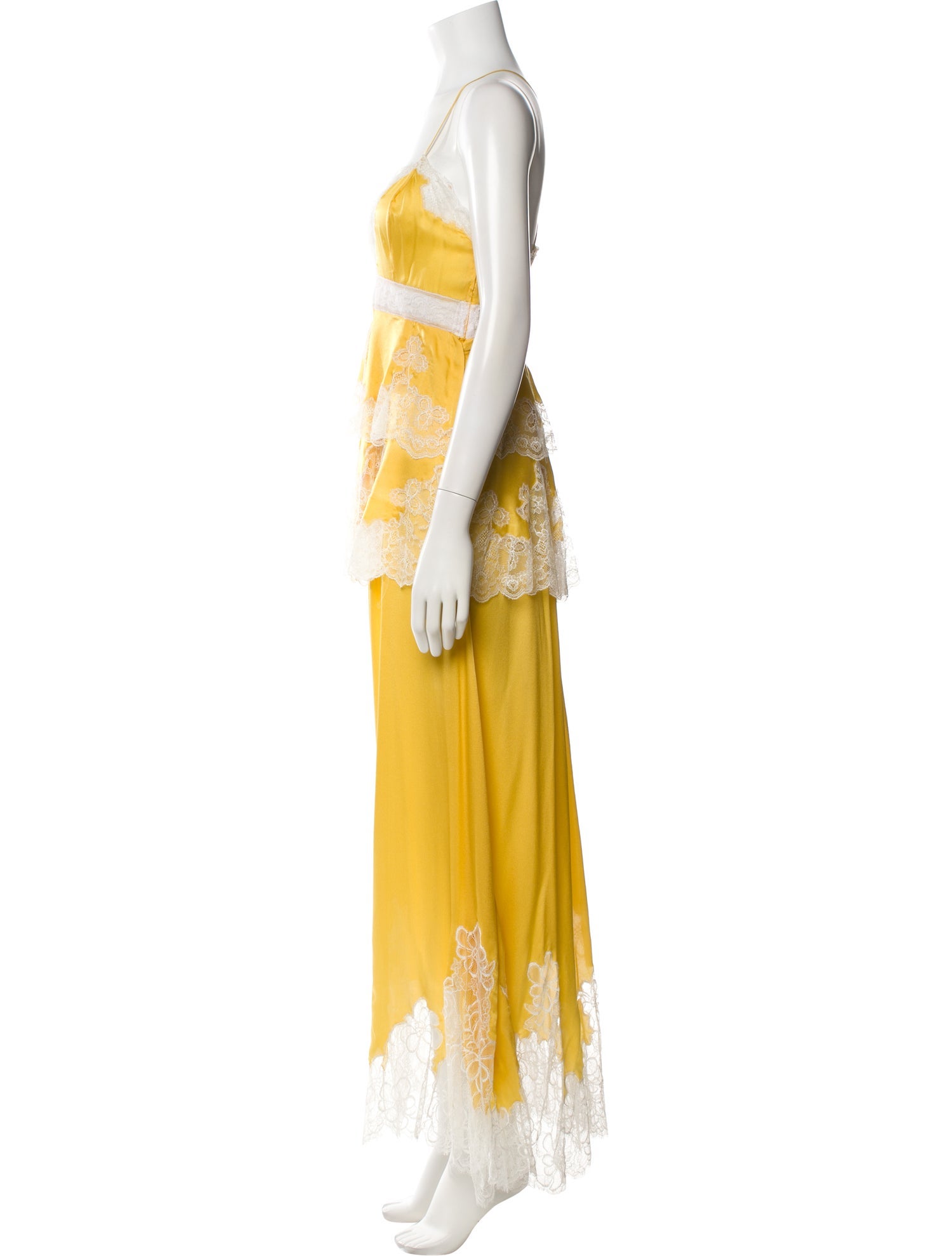 valentino yellow lace dress Valentino Lace A Line Dress, $2,677 | farfetch.com