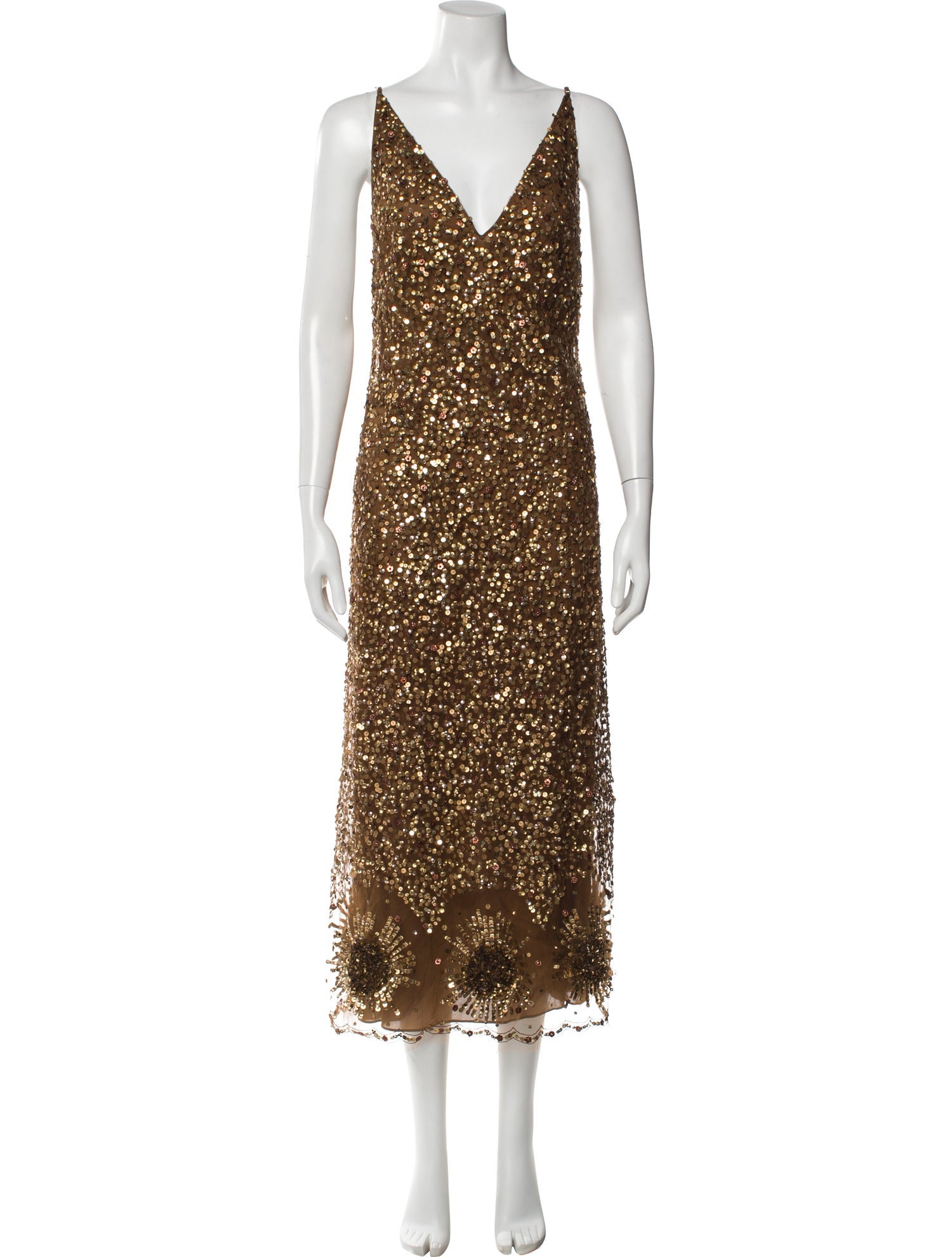 Valentino V-Neck Long Dress