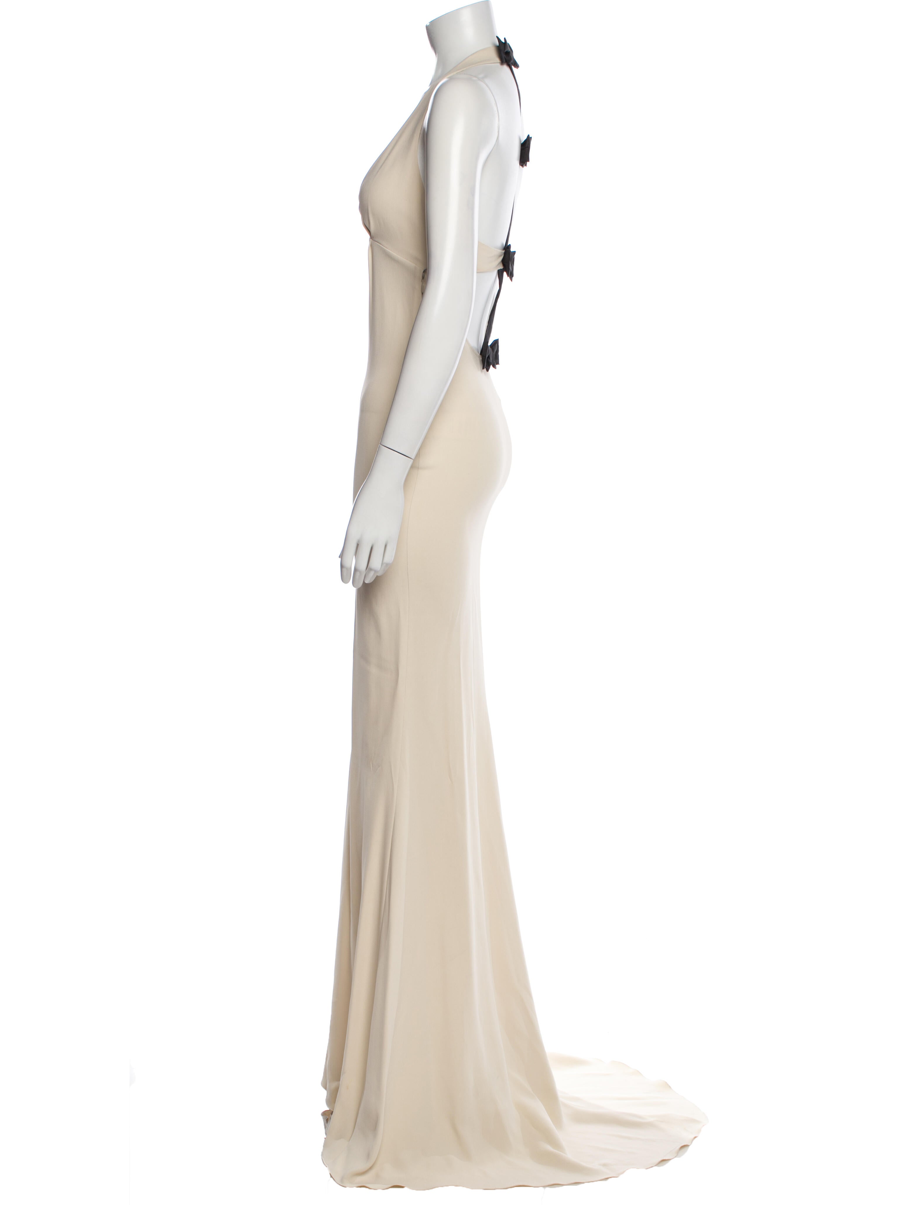 valentino backless dress Valentino Open Back Halter Gown  Recess