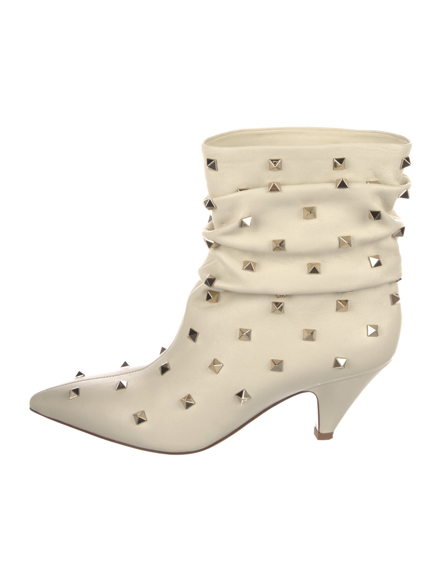 Valentino Rockstud Accents Leather Boots