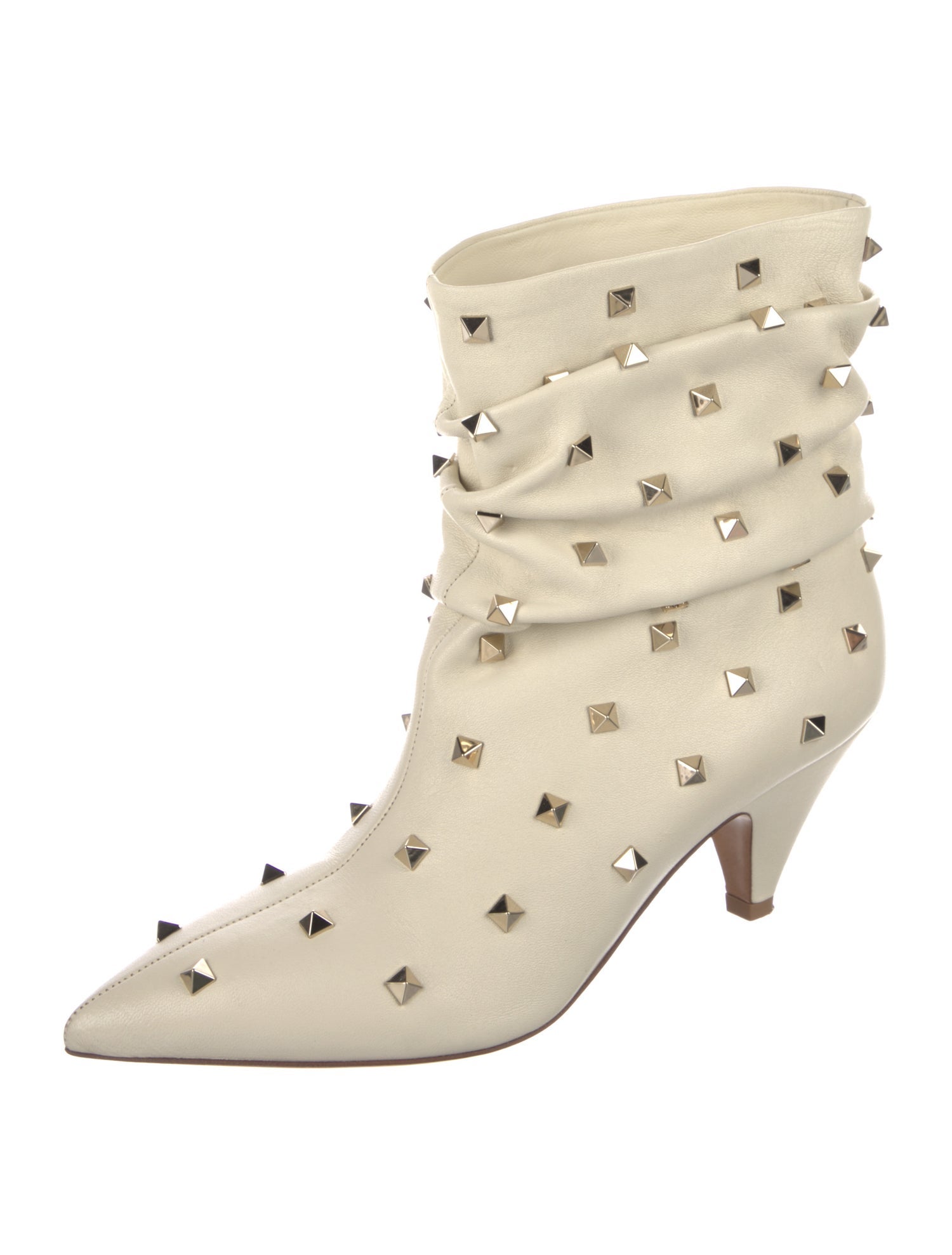 Valentino Rockstud Accents Leather Boots