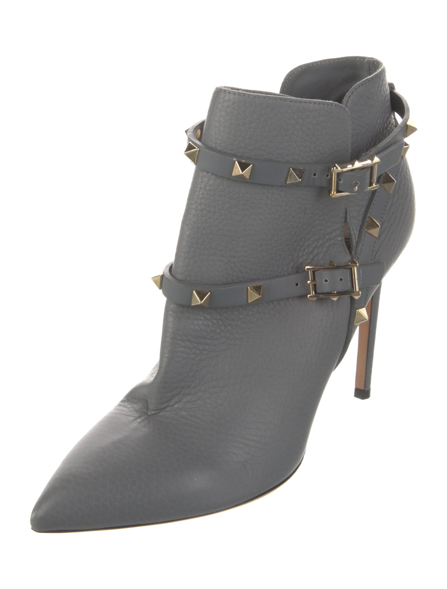 Valentino Rockstud Accents Leather Boots