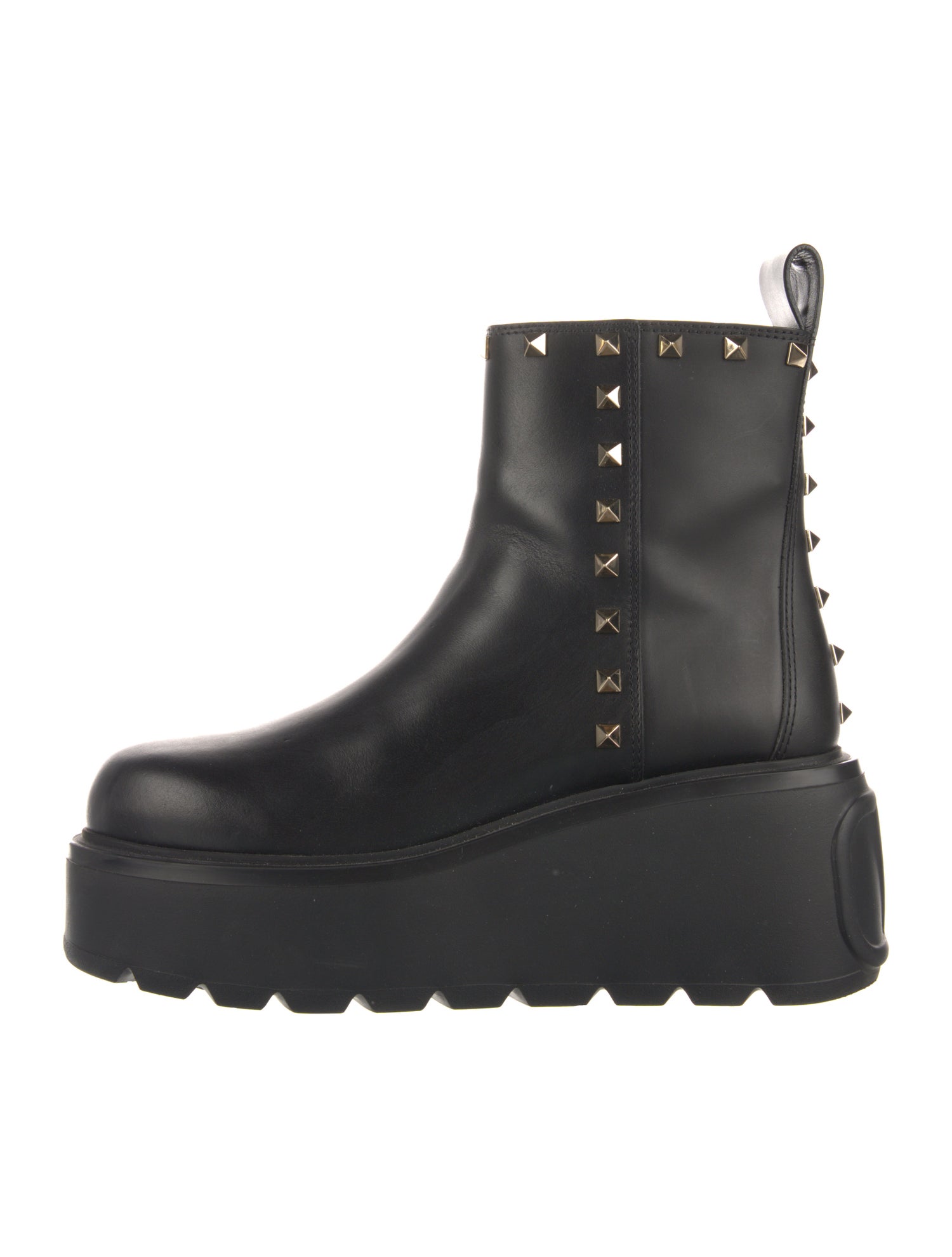 Valentino Rockstud Accents Leather Boots