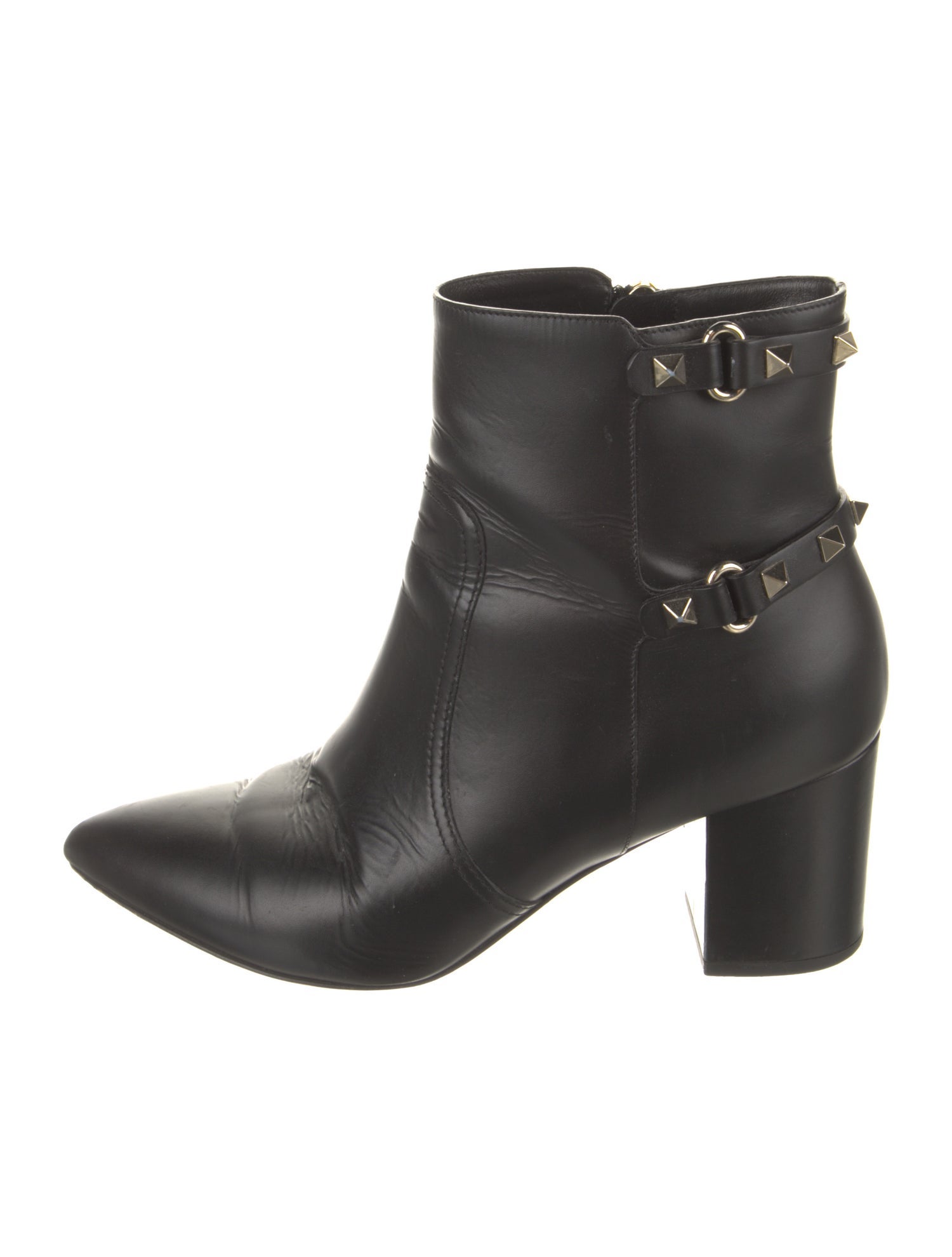 Valentino Rockstud Accents Leather Boots