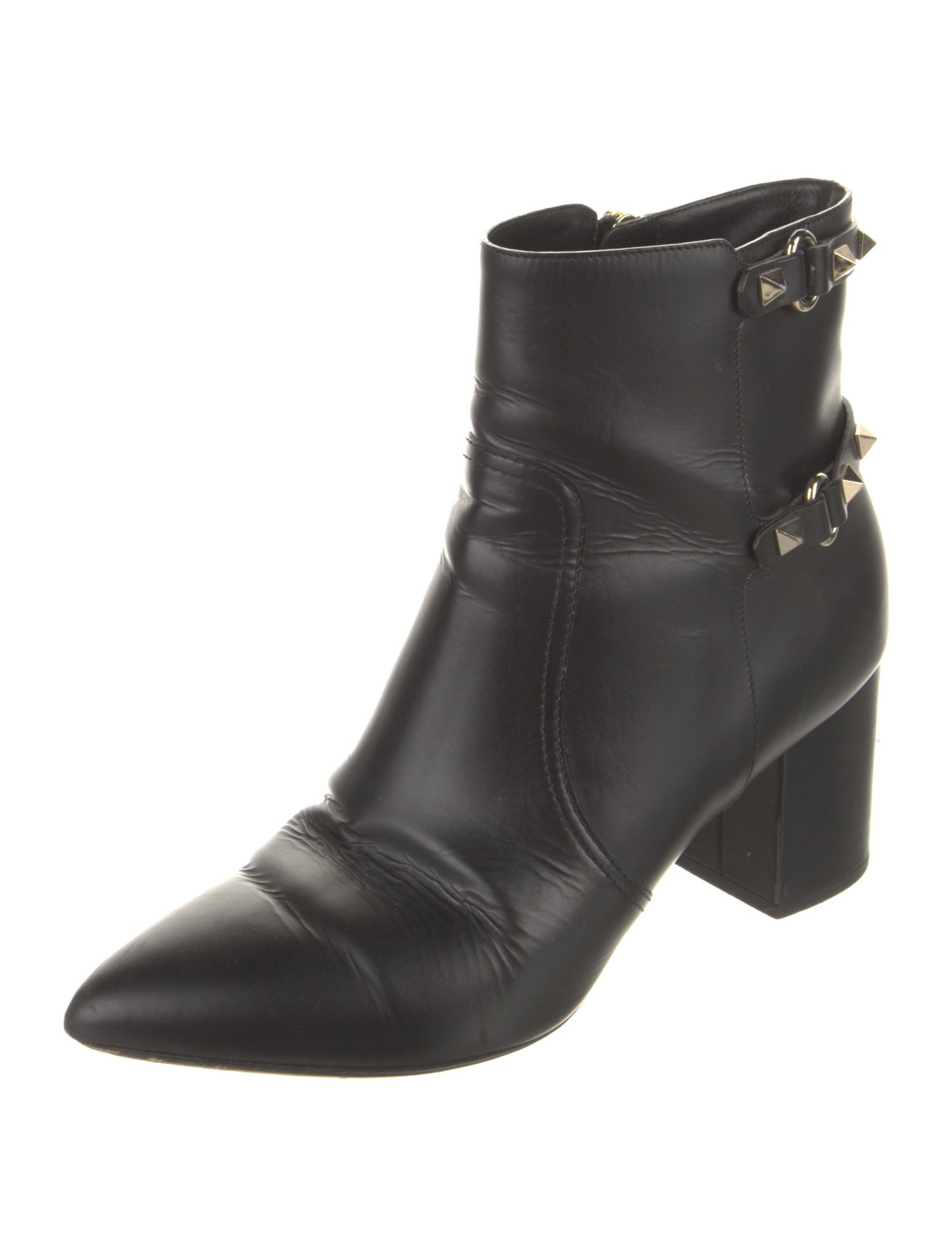 Valentino Rockstud Accents Leather Boots