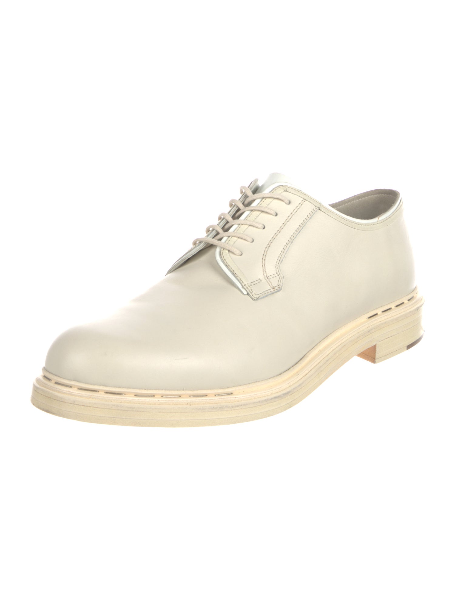 Valentino Rockstud Accents Leather Derby Shoes