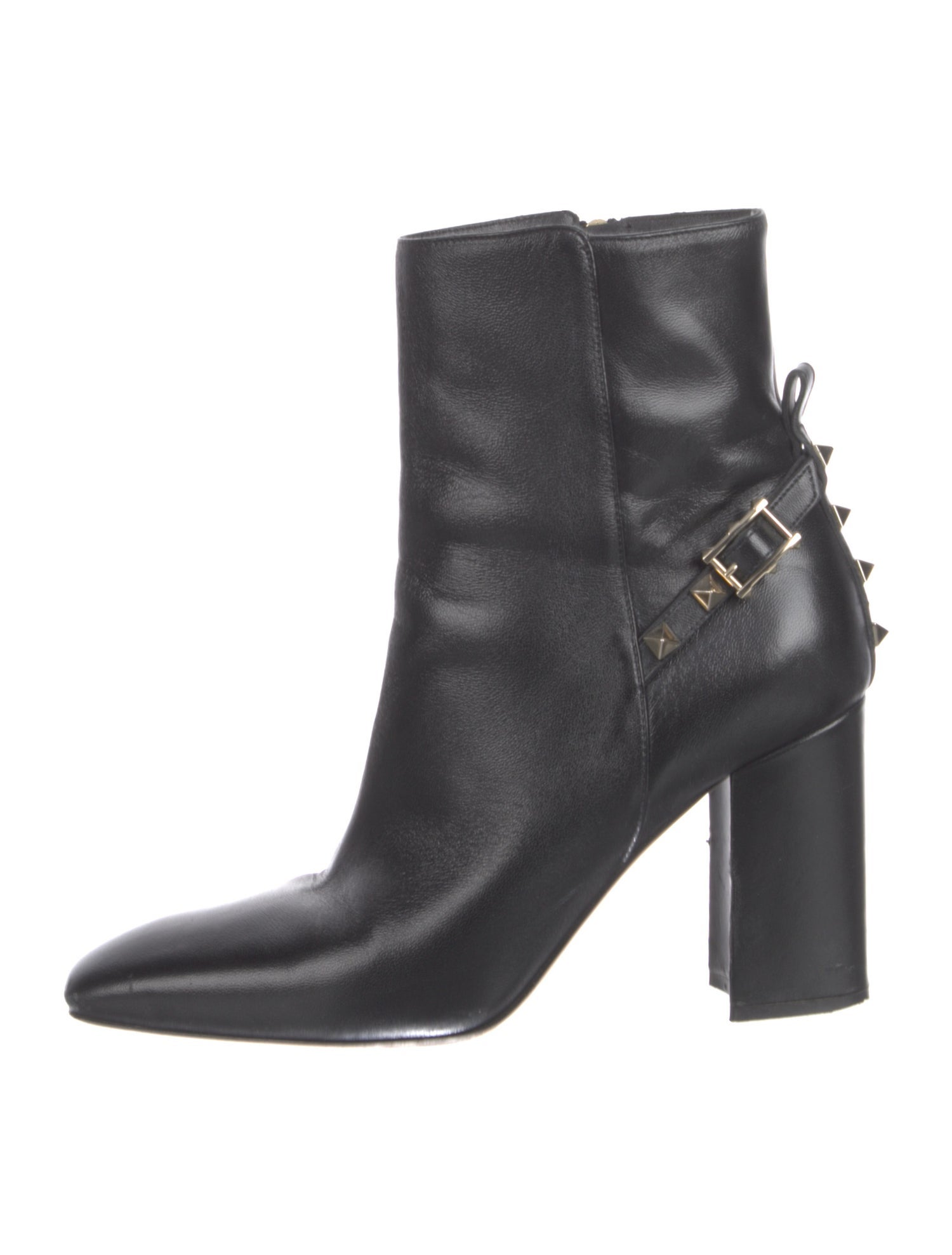 Valentino Rockstud Accents Leather Boots