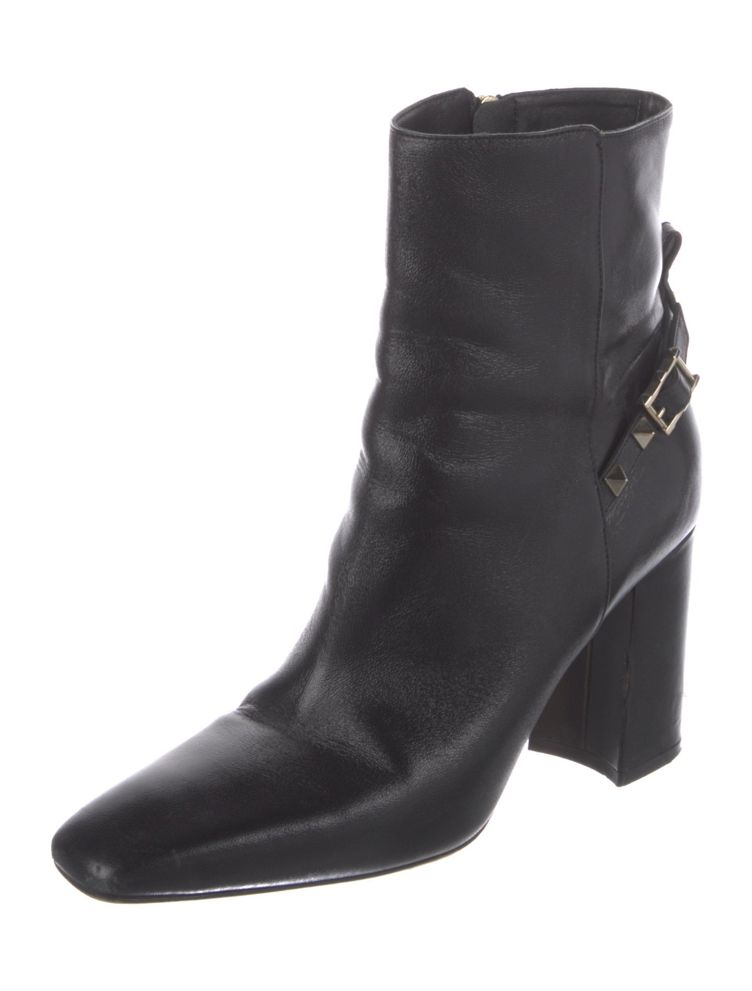 Valentino Rockstud Accents Leather Boots