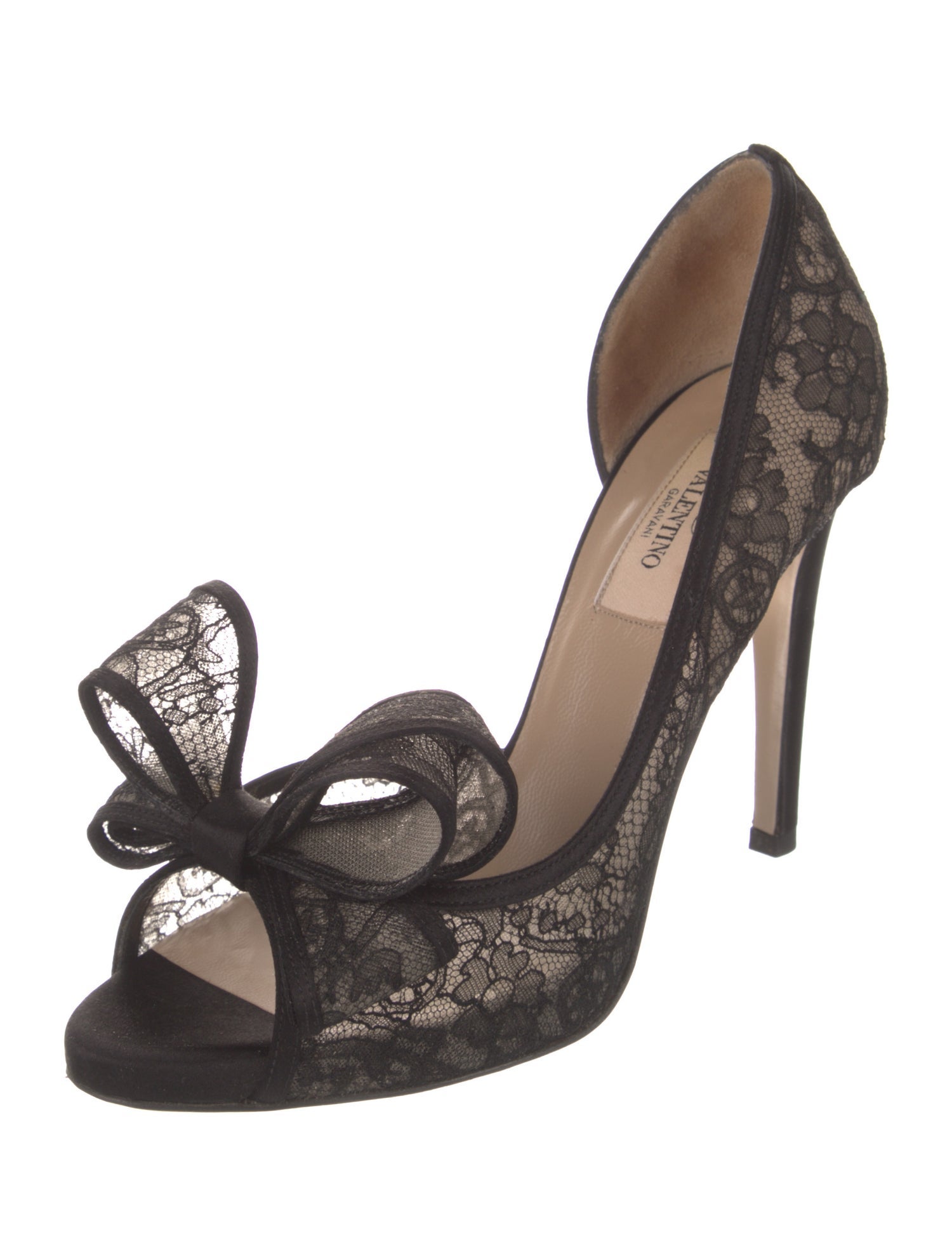 Valentino Lace Lace Pattern D'Orsay Pumps