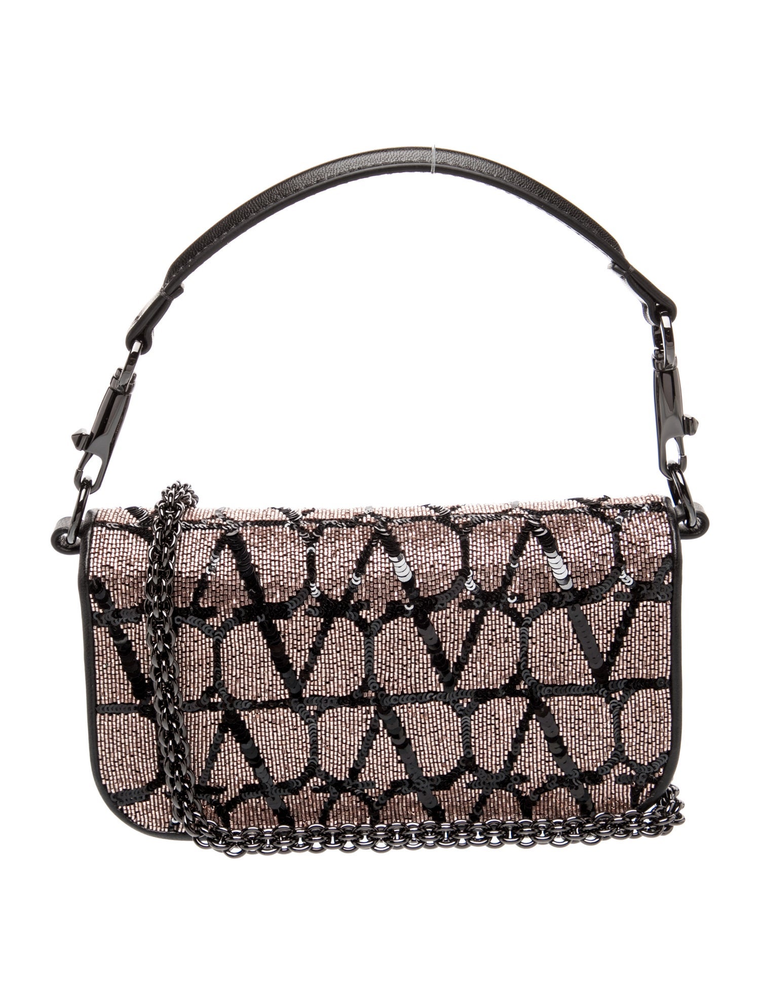 Valentino Sequins LOCÒ w/ Tags - Black Crossbody Bags, Handbags