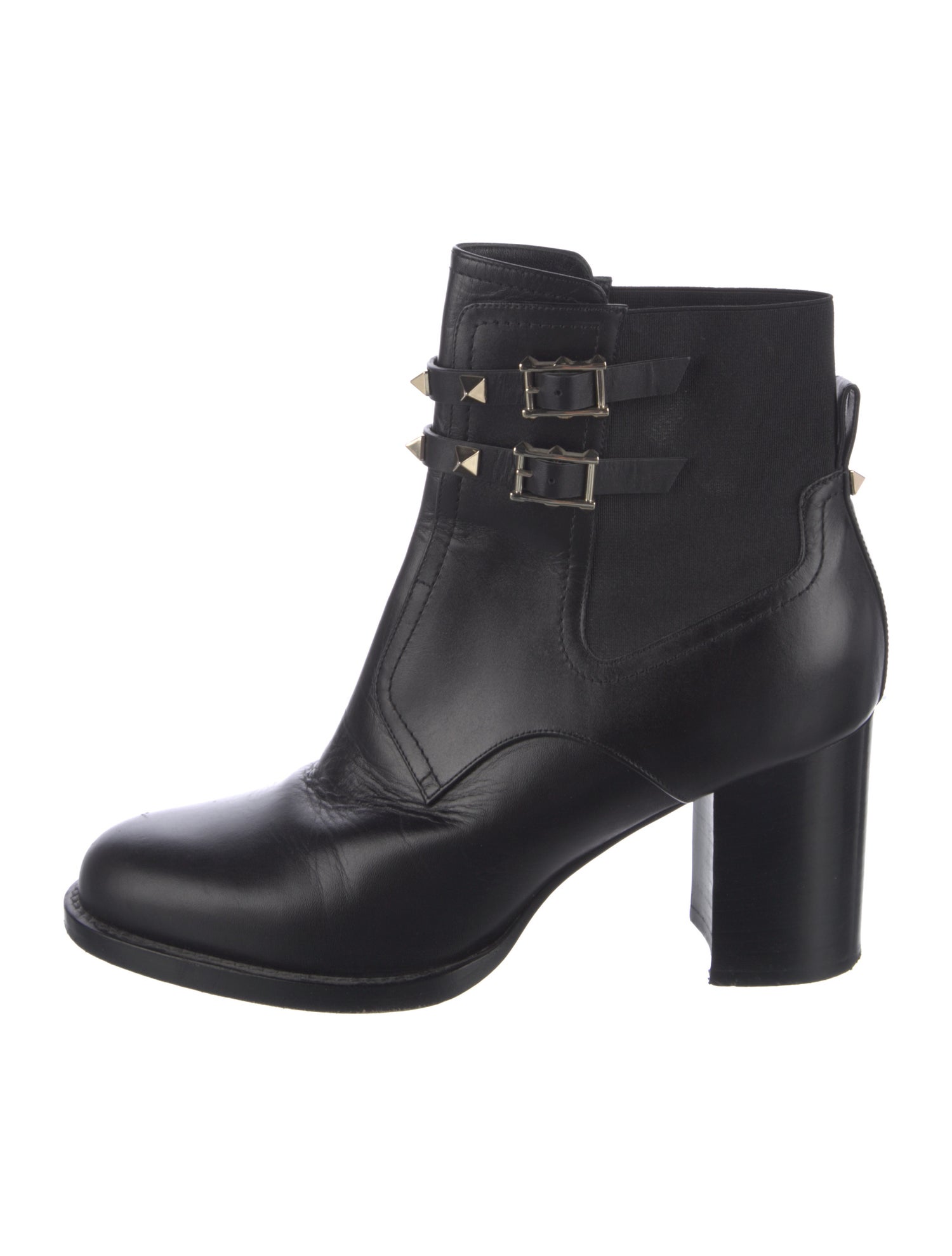 Valentino Rockstud Accents Leather Boots