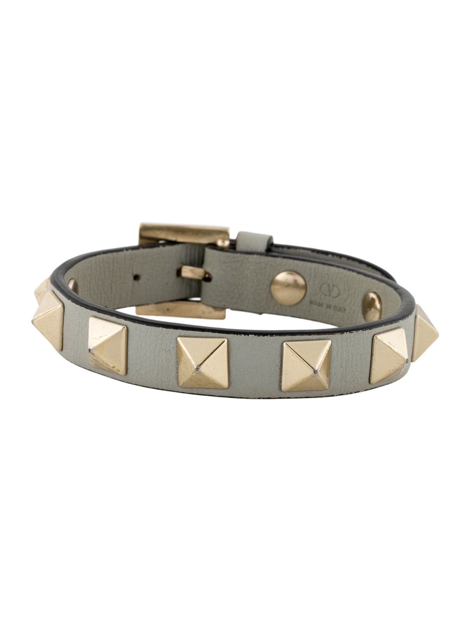 Valentino Leather Rockstud Wrap Bracelet