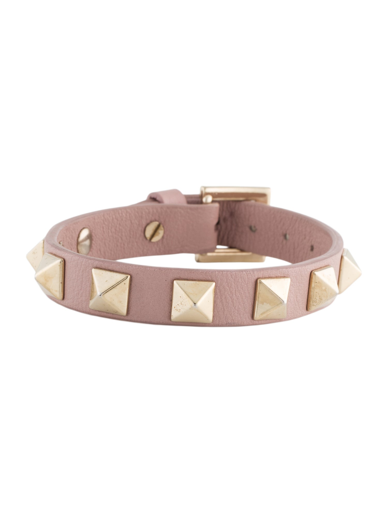 Valentino Leather Rockstud Wrap Bracelet