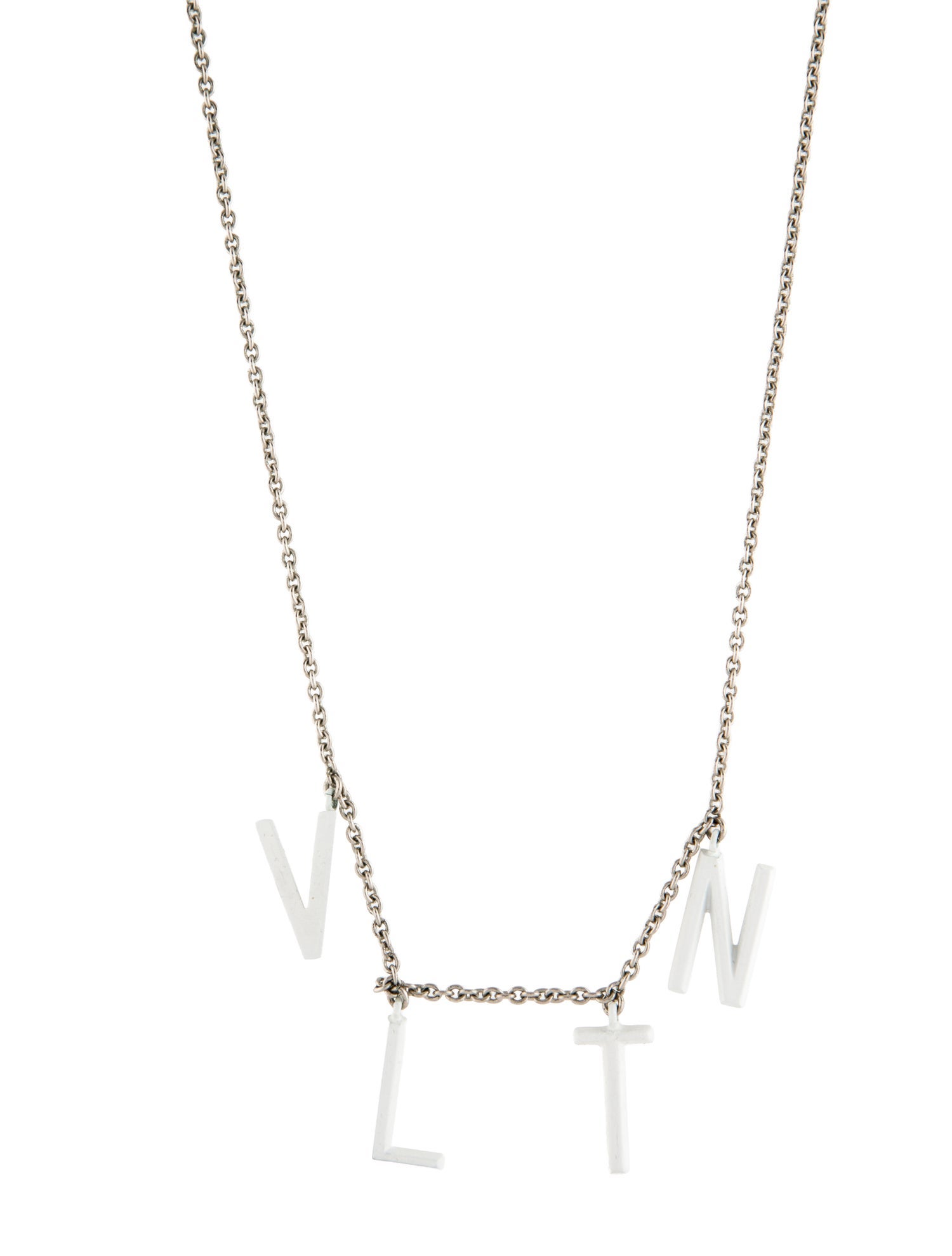 Valentino Enamel VLTN Station Necklace