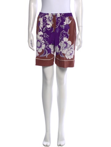 Pre-owned Valentino Silk Knee-length Shorts In Purple