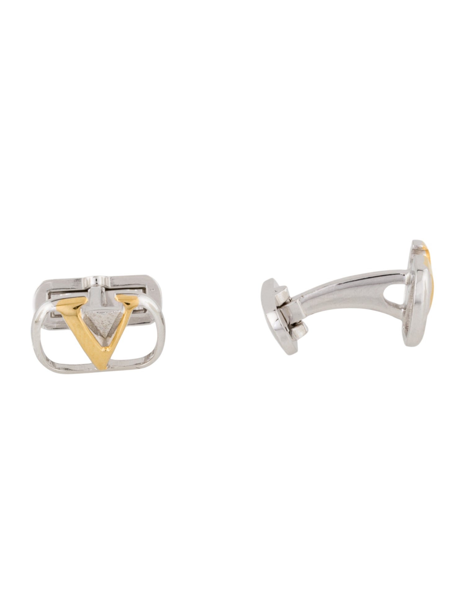 Valentino Two-Tone Logo Cufflinks