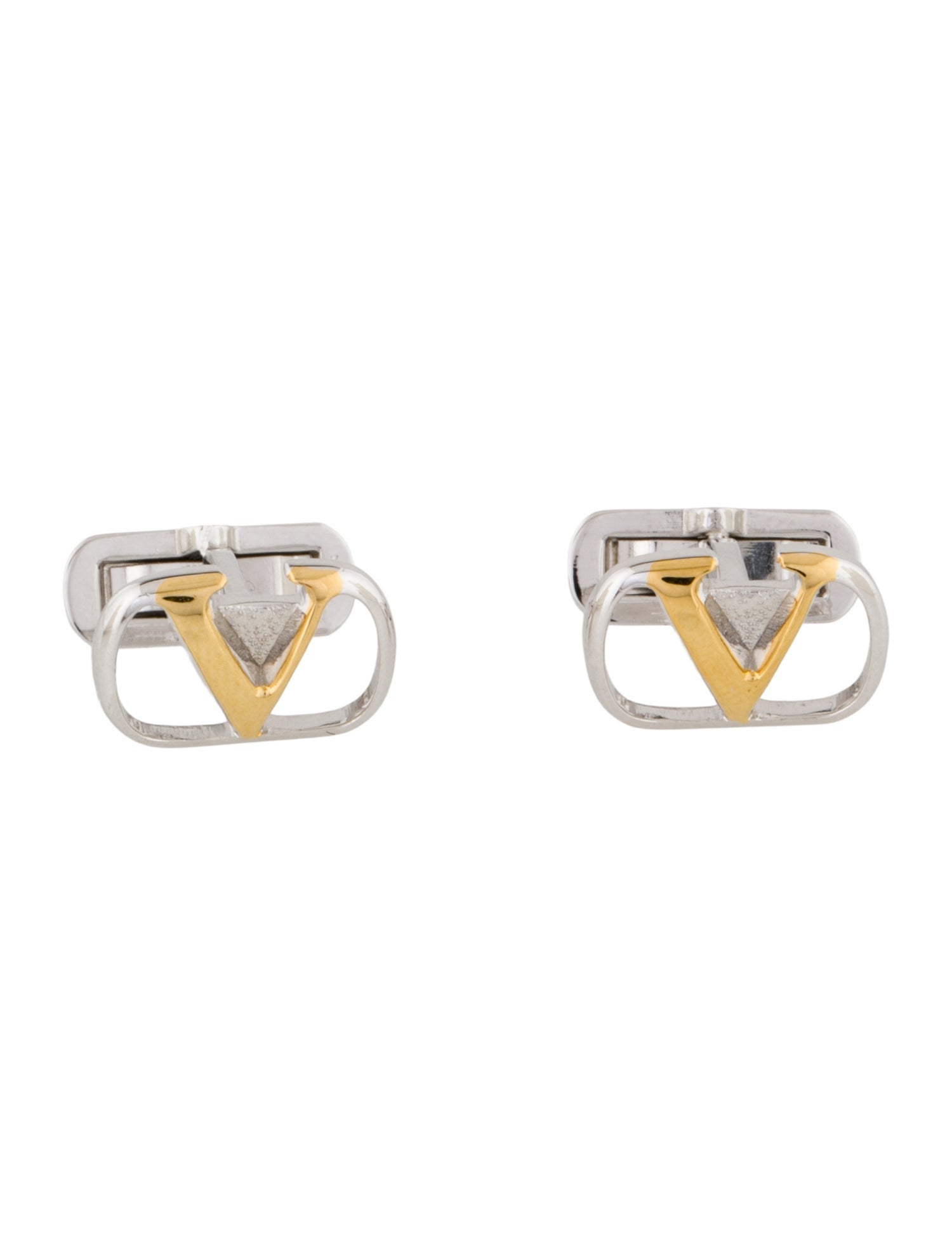 Valentino Two-Tone Logo Cufflinks