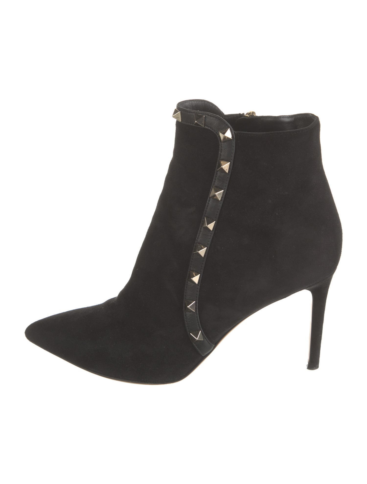 Valentino Rockstud Accents Suede Boots