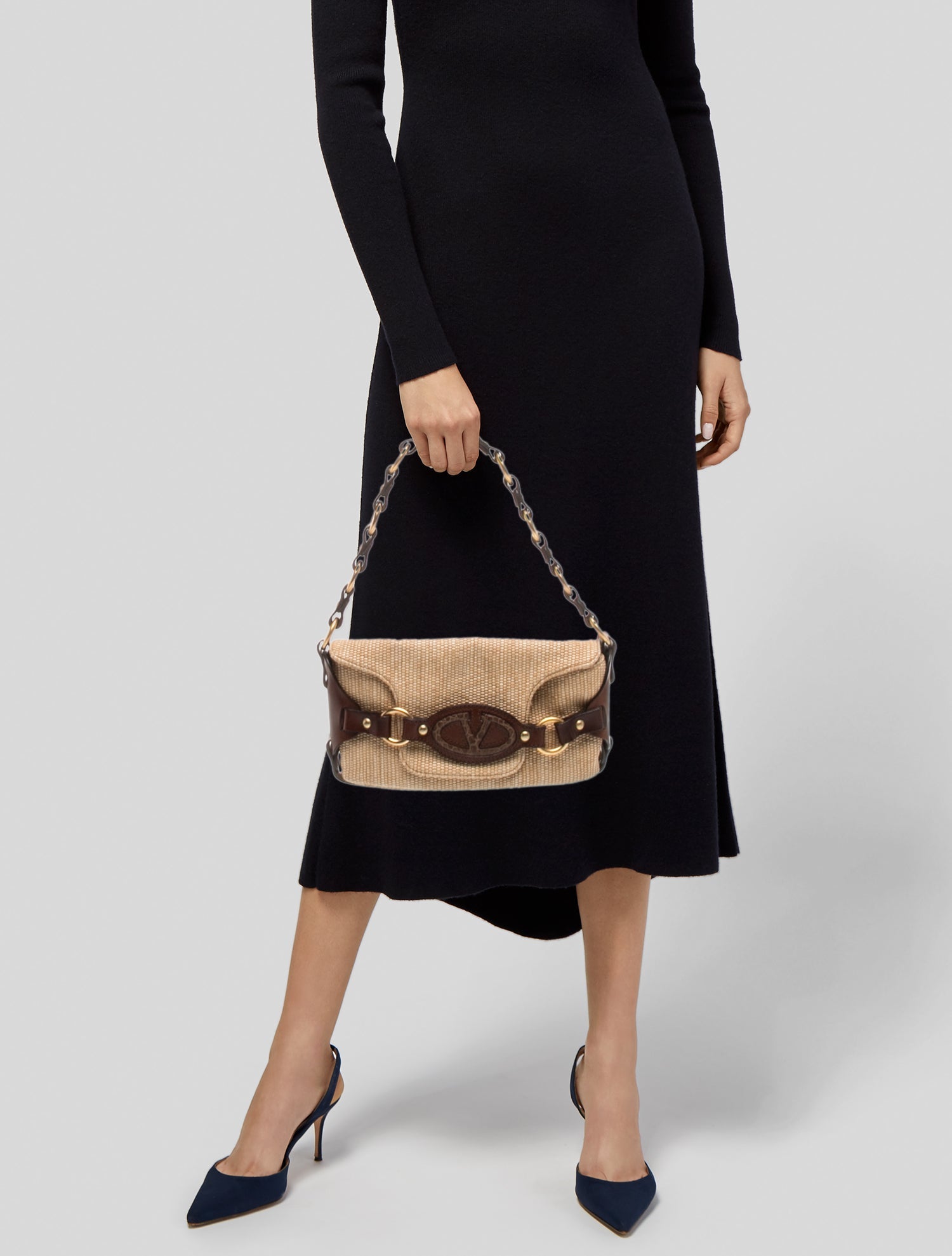 Valentino Raffia Shoulder Bag