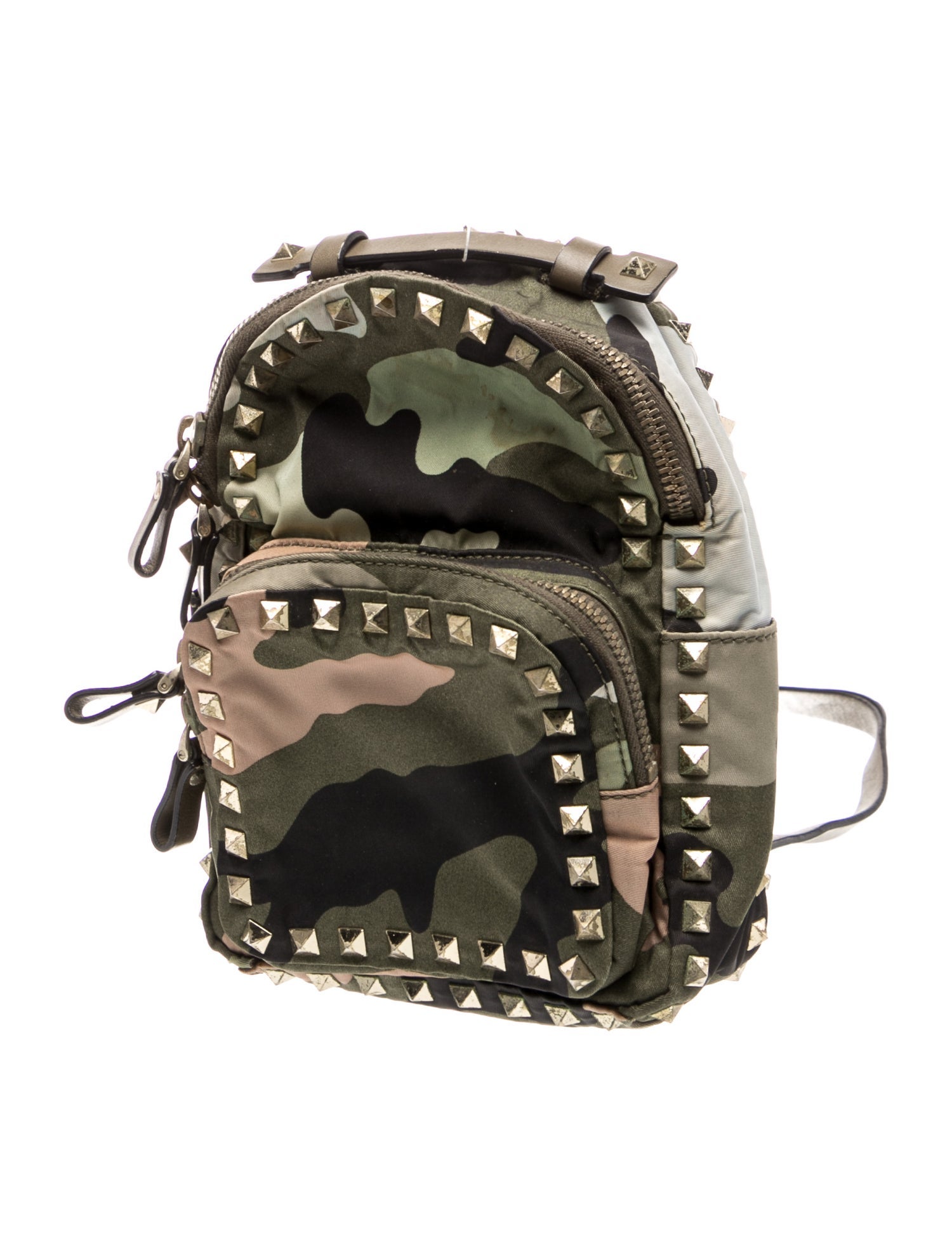 Valentino Rockstud Backpack - Green Backpacks, Handbags  display picture 2
