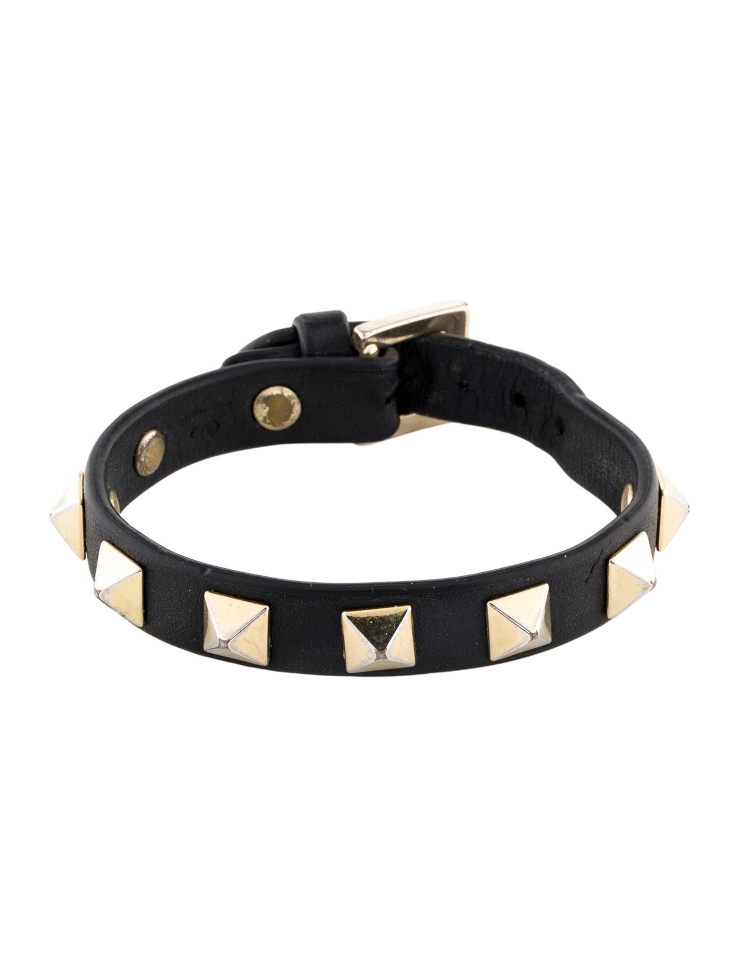 Valentino Leather Rockstud Wrap Bracelet