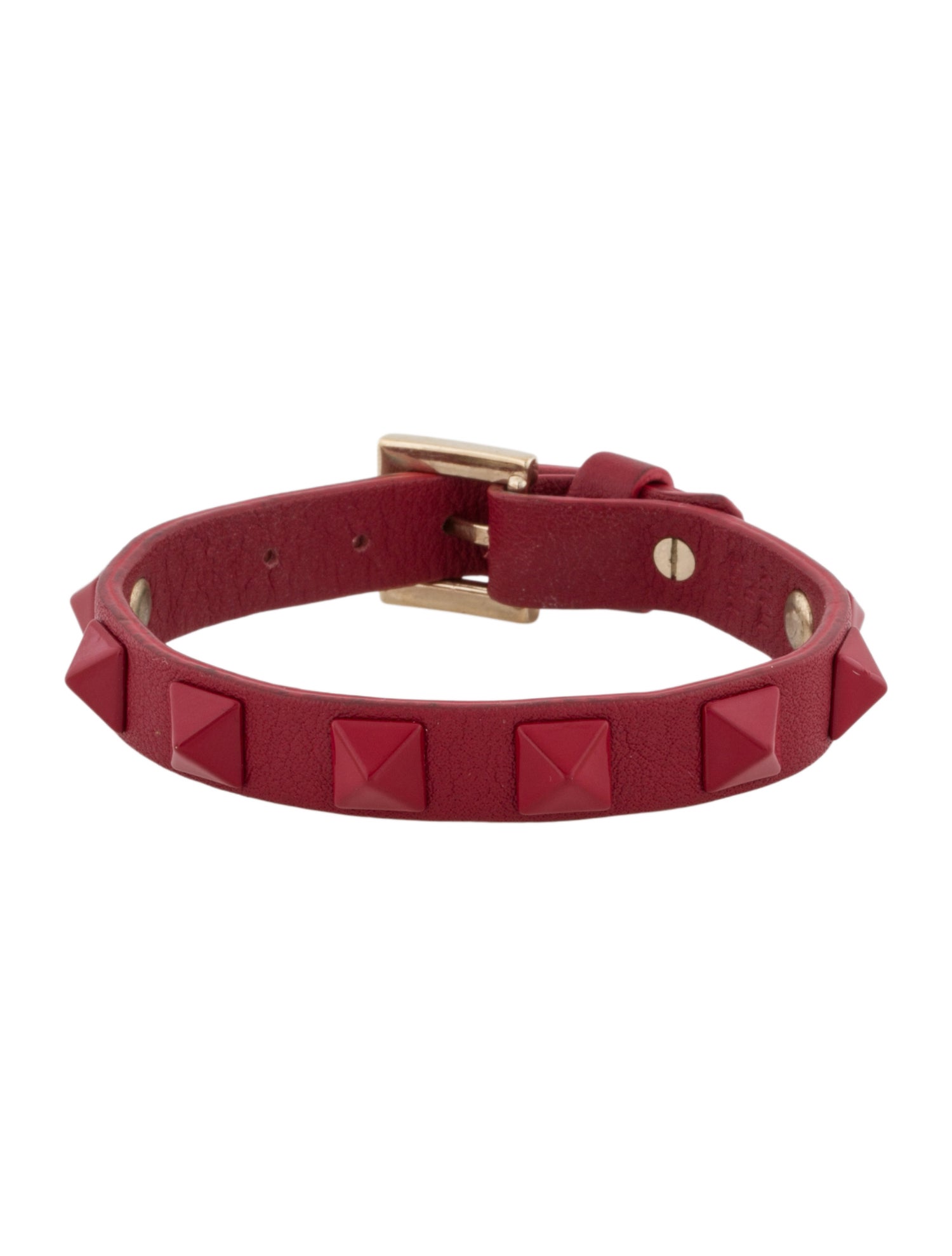 Valentino Leather Rockstud Wrap Bracelet