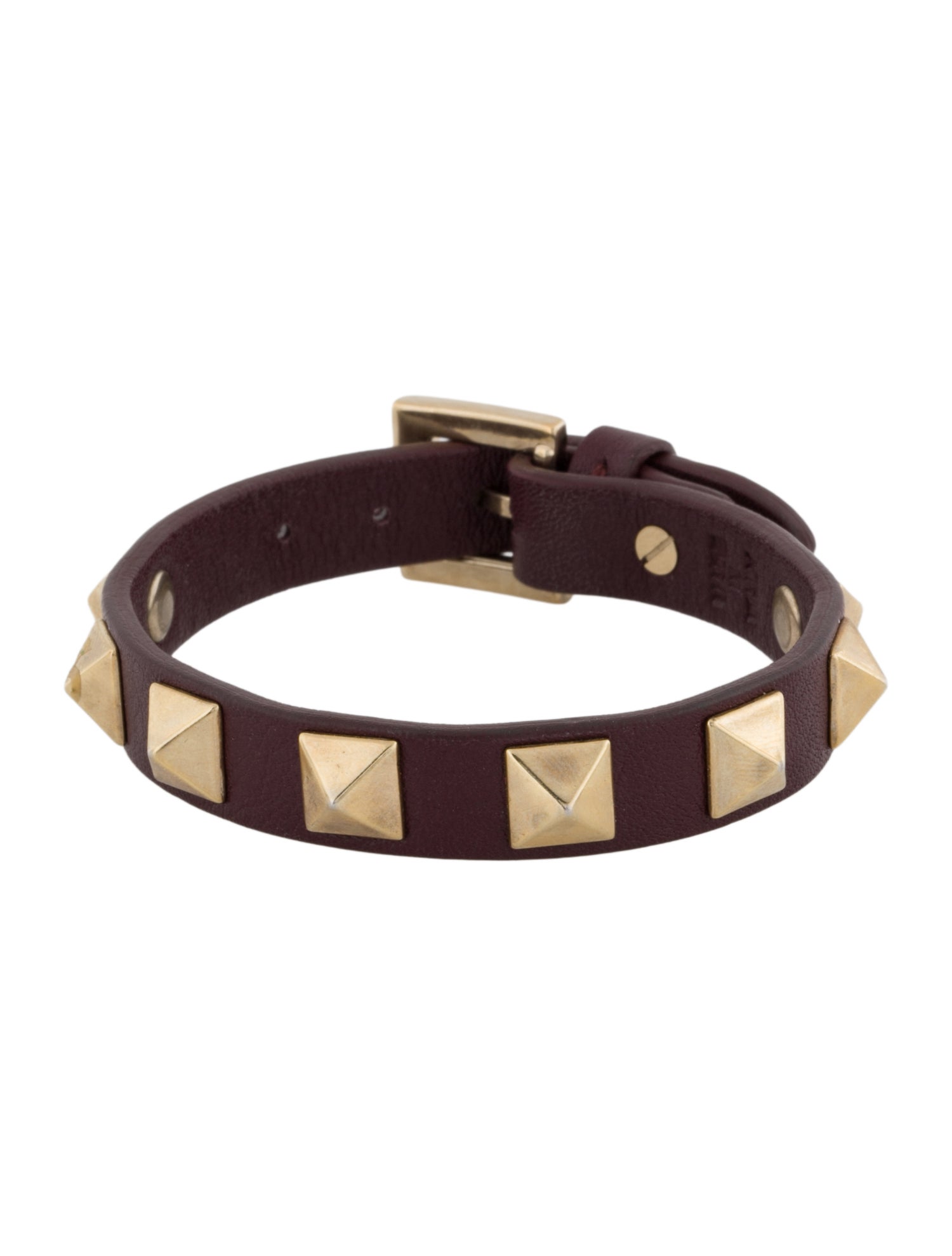 Valentino Leather Rockstud Wrap Bracelet